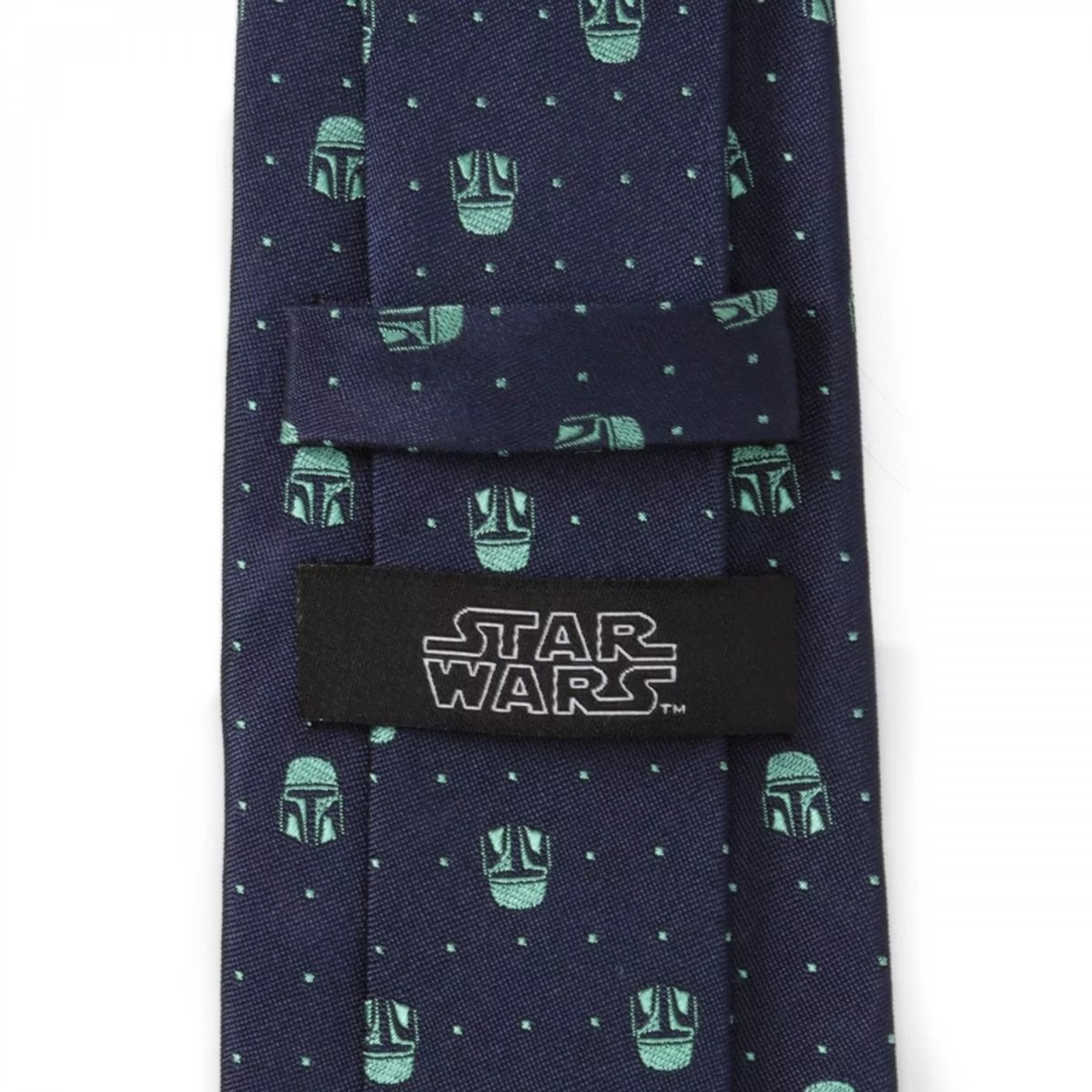 Star Wars The Mandalorian Helmet All Over Dotted Silk Tie