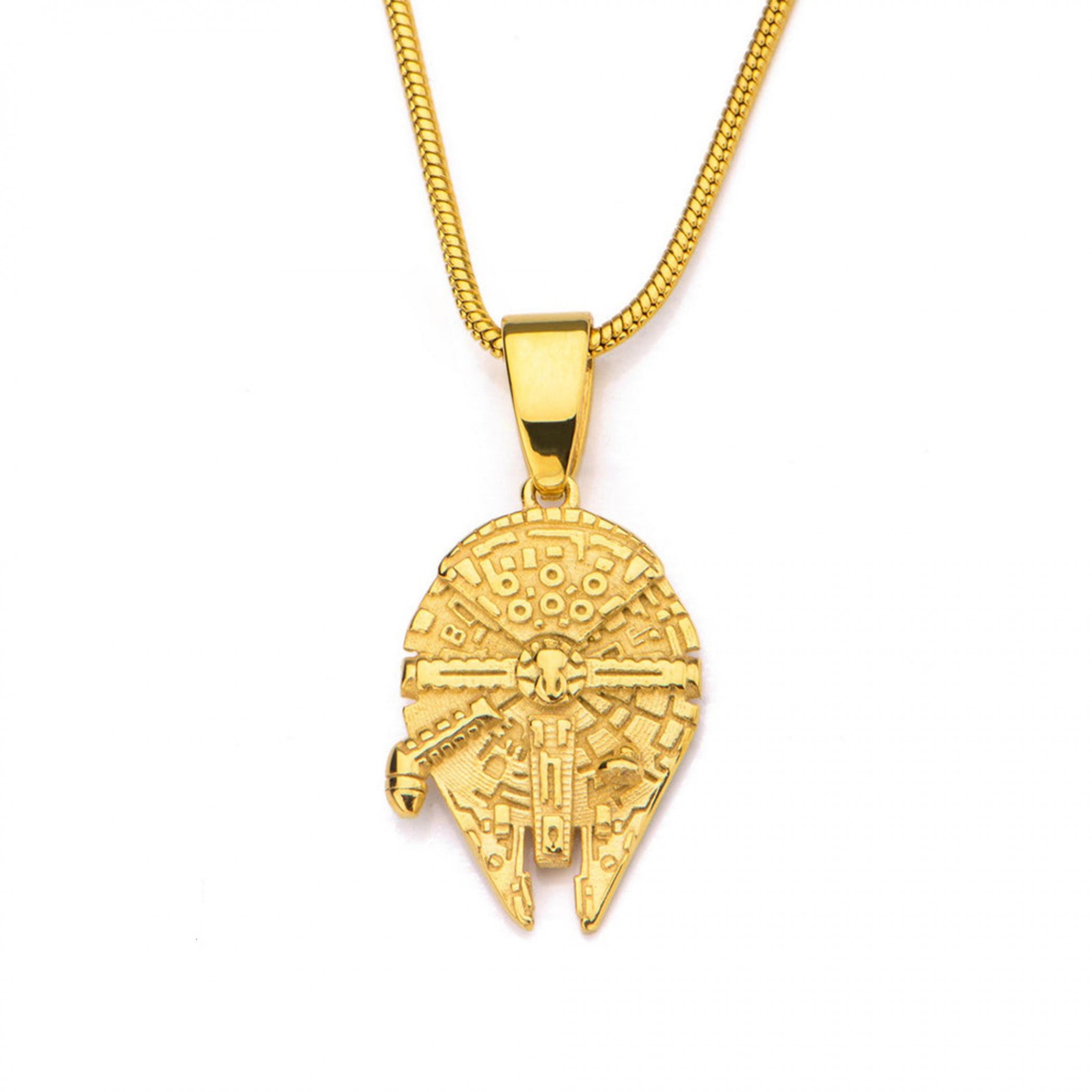 Star Wars Millennium Falcon Golden Pendant Necklace