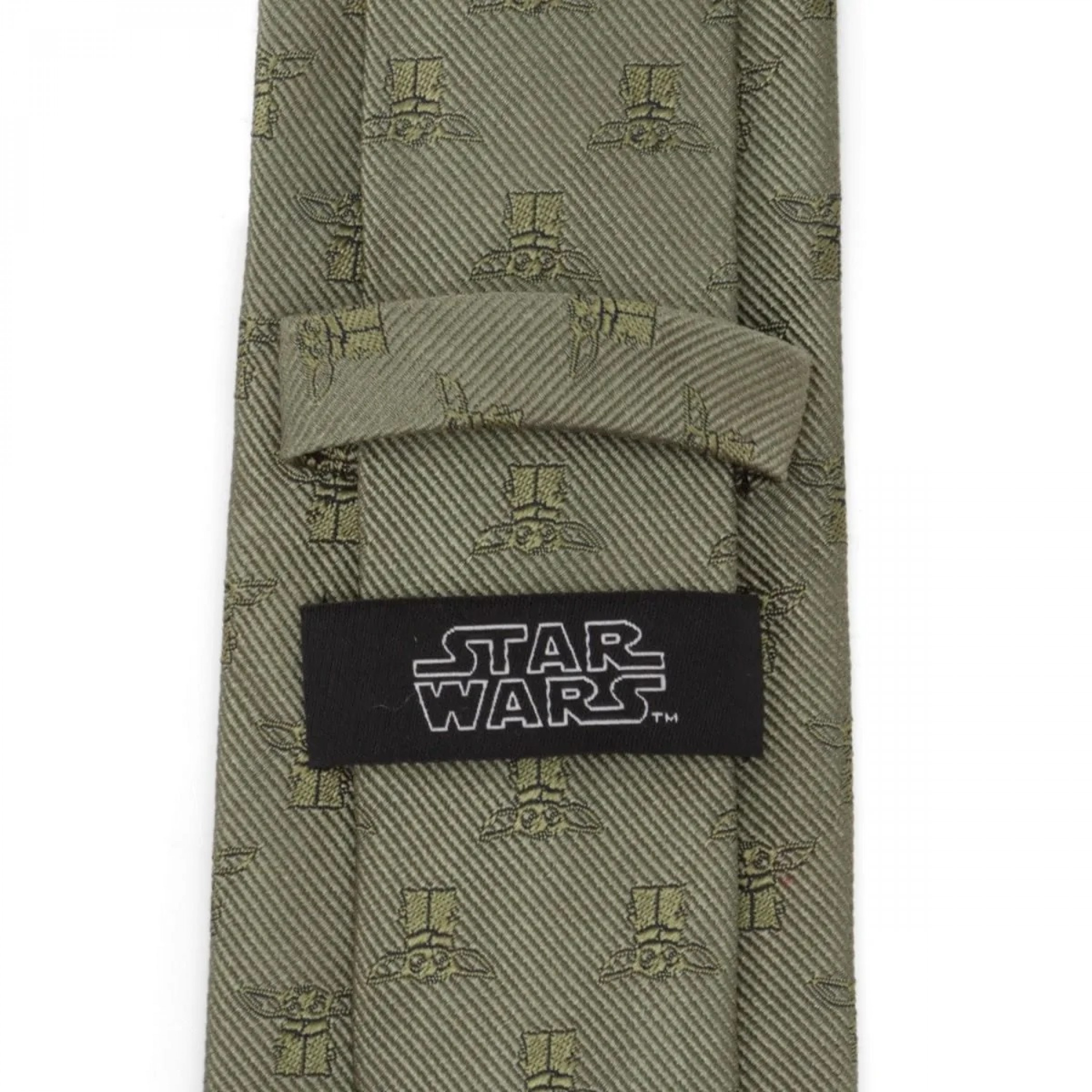 Star Wars The Mandalorian The Child Green Silk Tie