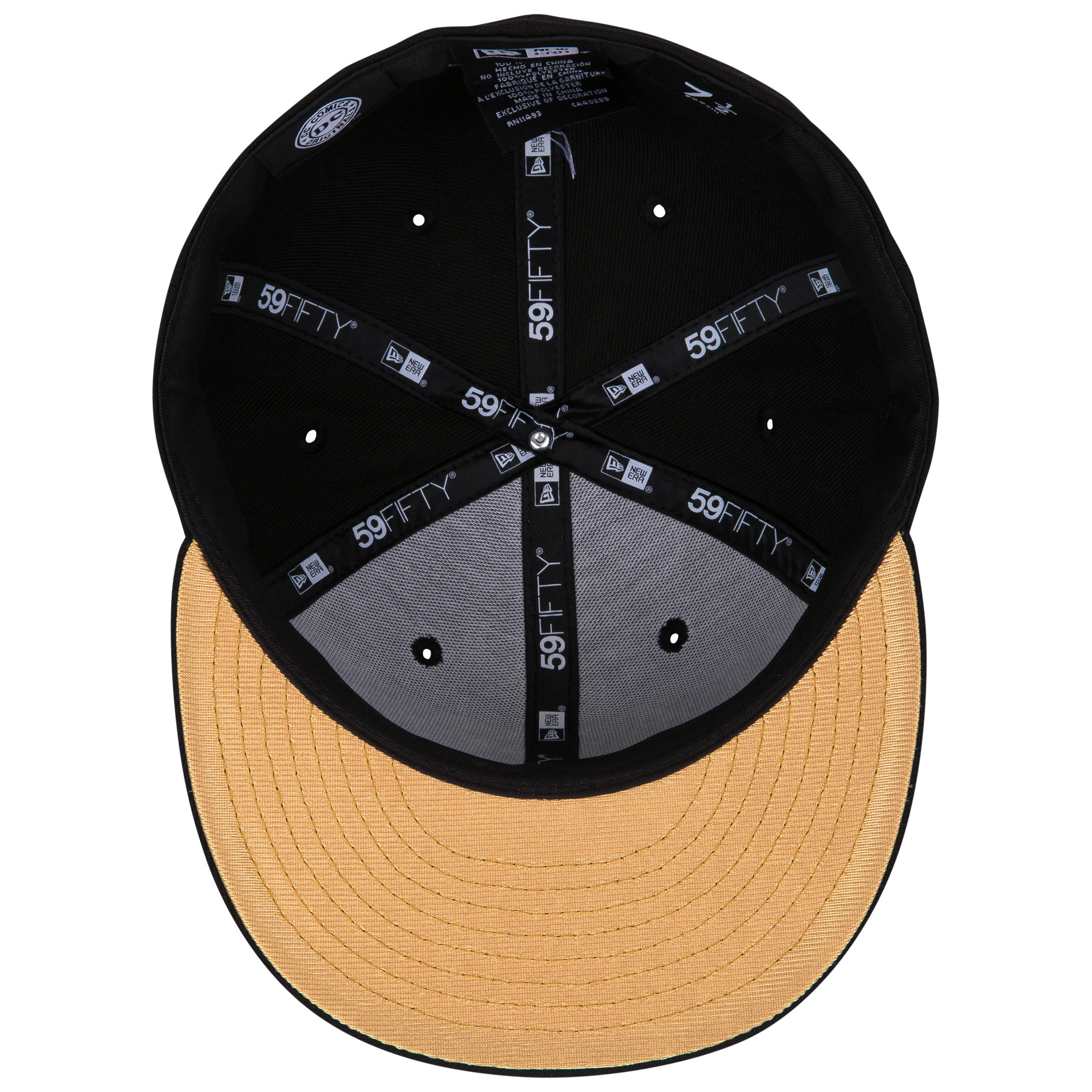 Superman Gold Logo Black Colorway New Era 59Fifty Fitted Hat