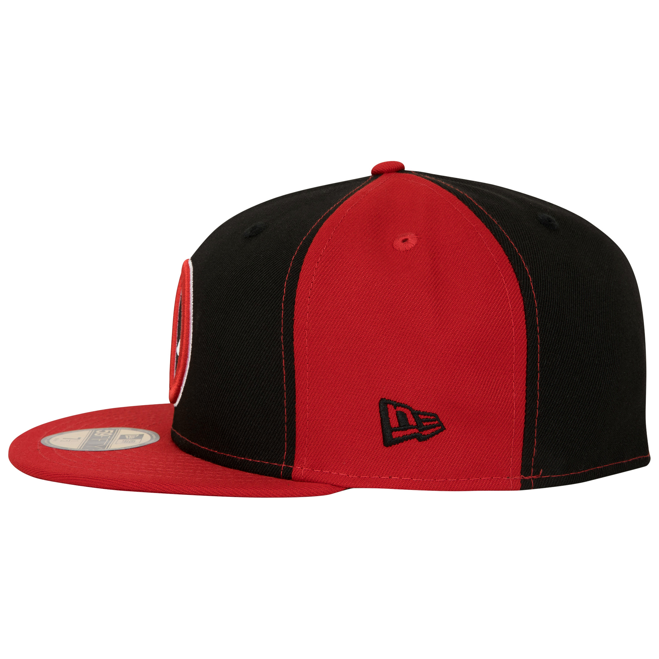 Deadpool Logo Black & Red Panels New Era 59Fifty Fitted Hat