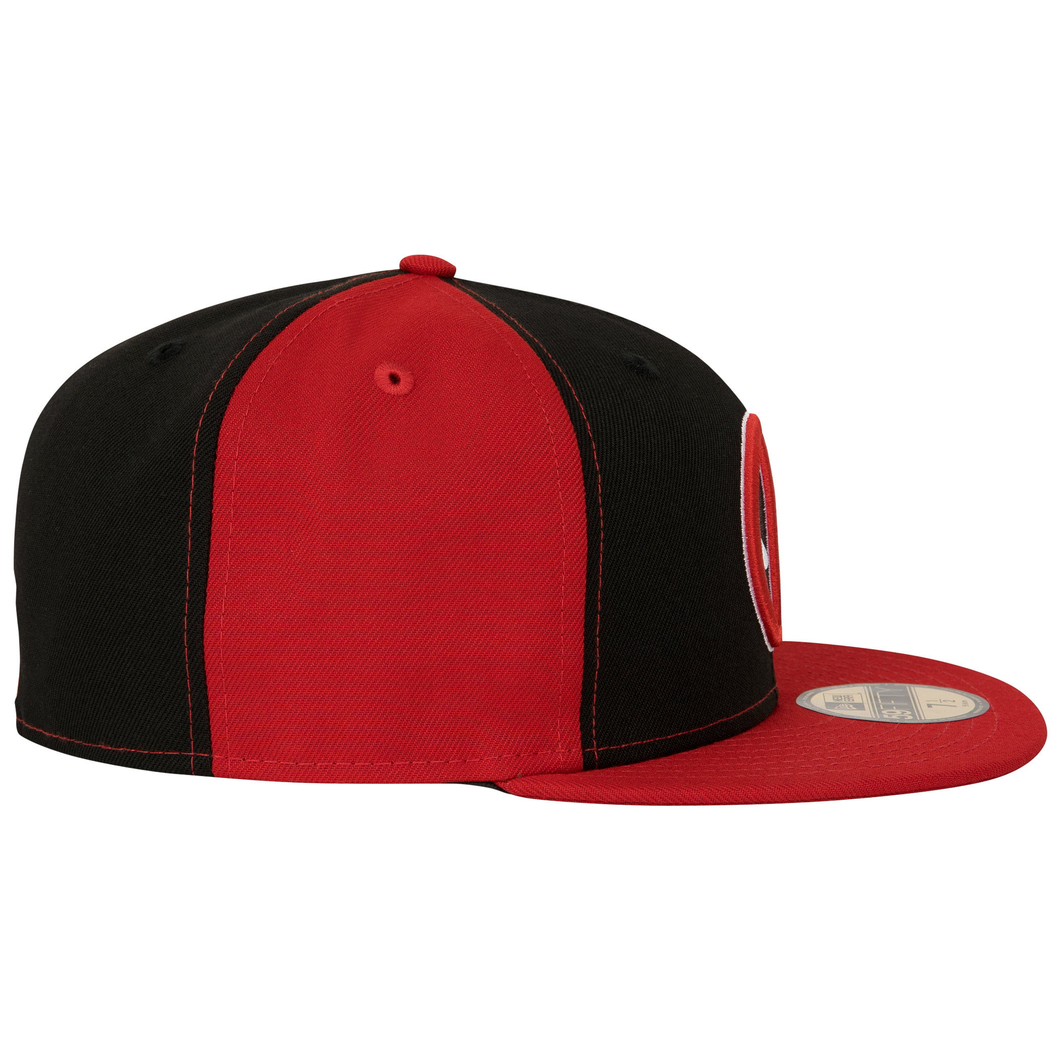 Deadpool Logo Black & Red Panels New Era 59Fifty Fitted Hat