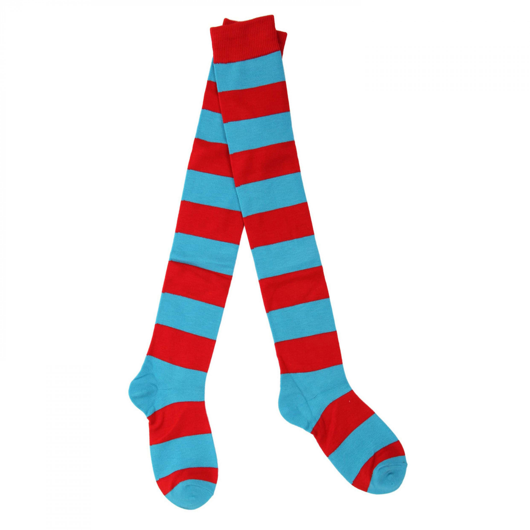 Dr. Seuss Thing 1 and Thing 2 Striped Socks