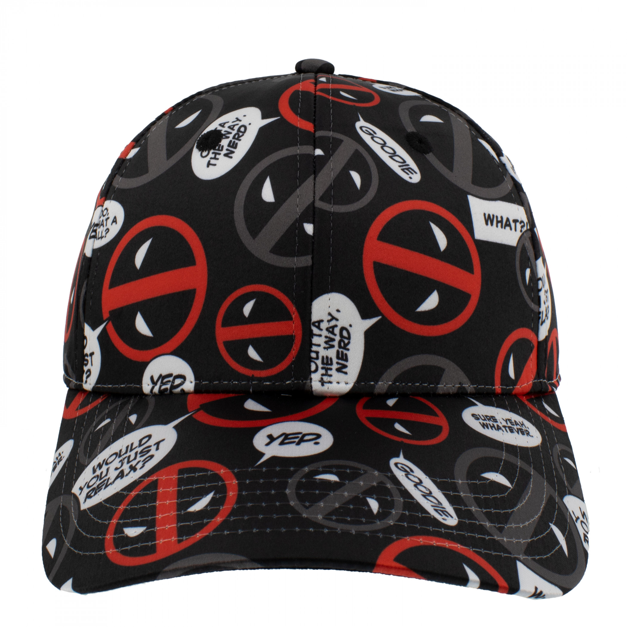 Deadpool Logos and Quotes Collage Snapback Hat