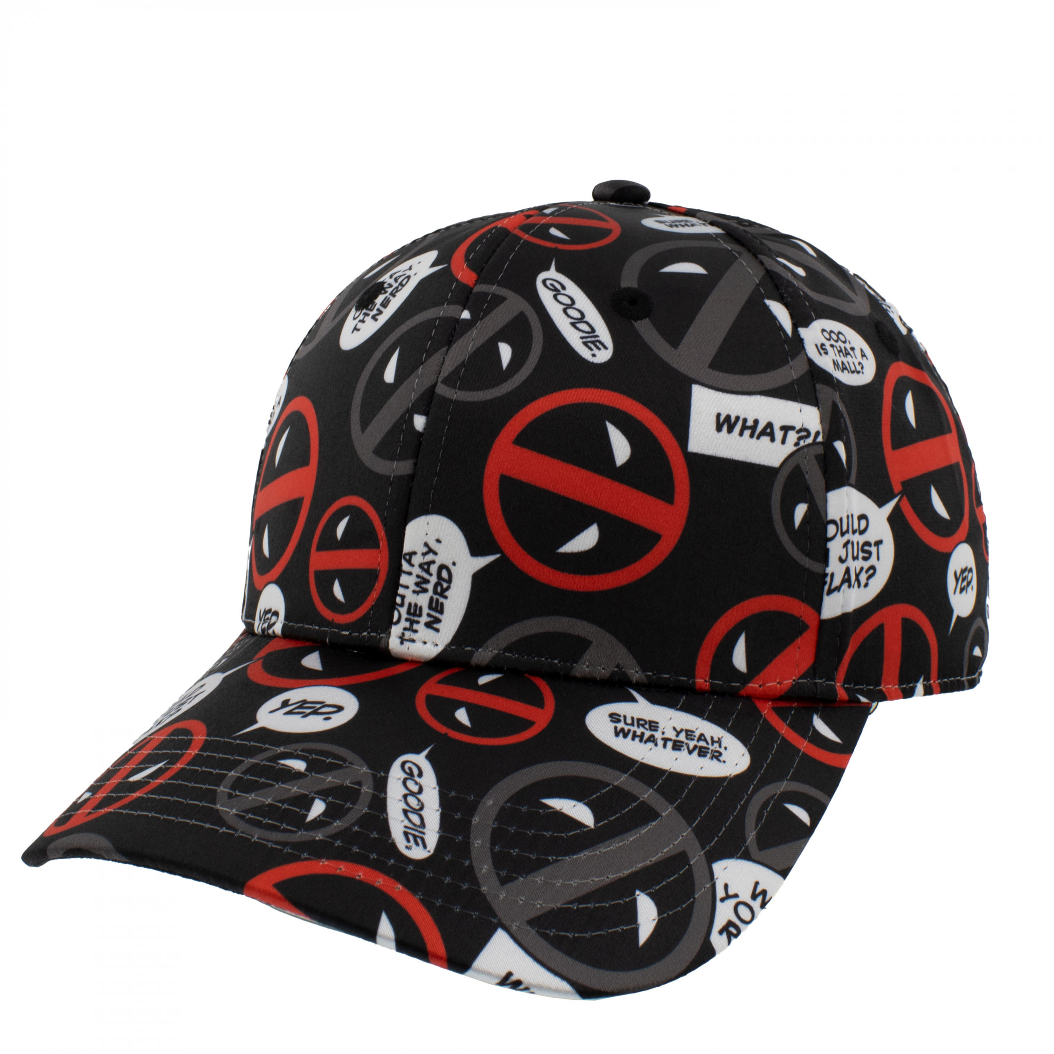 Deadpool Logos and Quotes Collage Snapback Hat