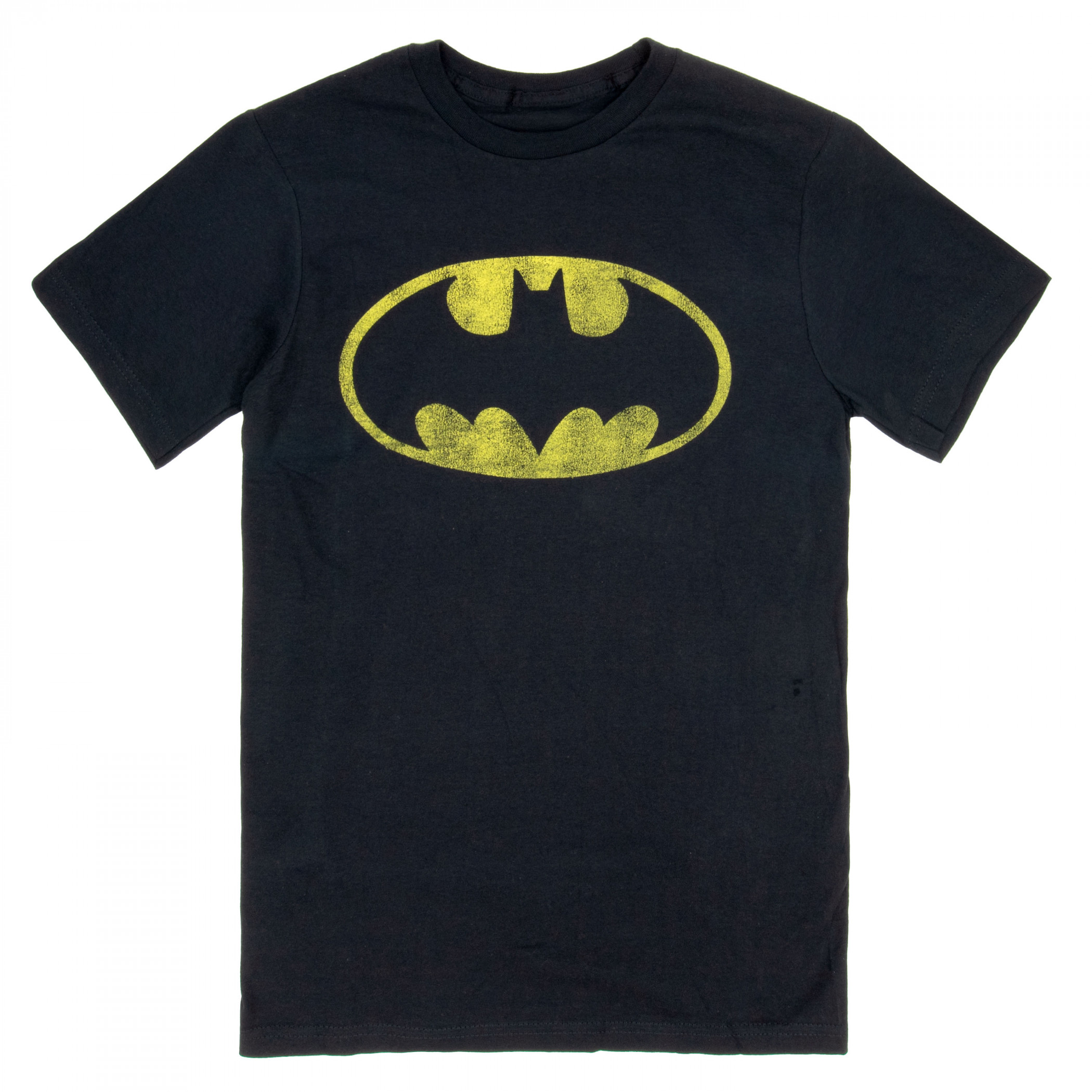 T-shirt Homme DC Comics Batman Logo Distressed - Noir, Coton, Coupe Ample (neuf)
