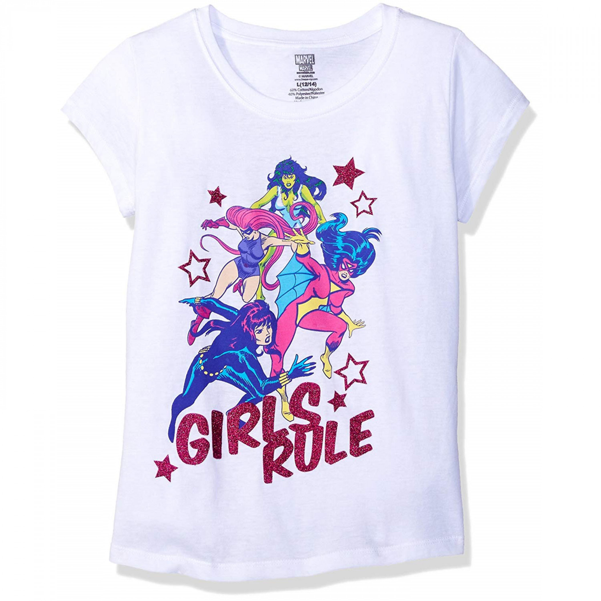 Marvel Girls Rule Girl's T-Shirt