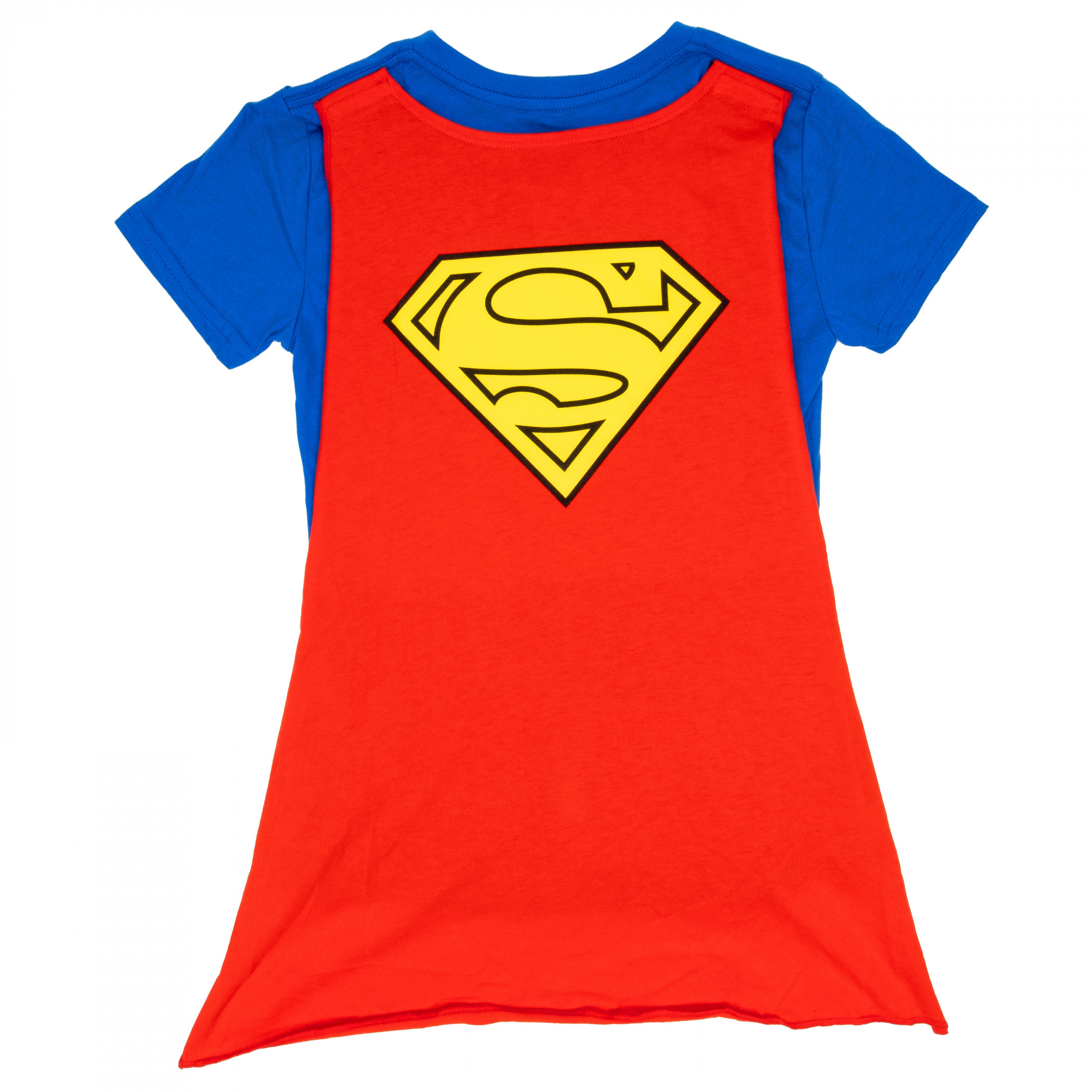 Supergirl Women's V-Neck Caped Costume T-Shirt