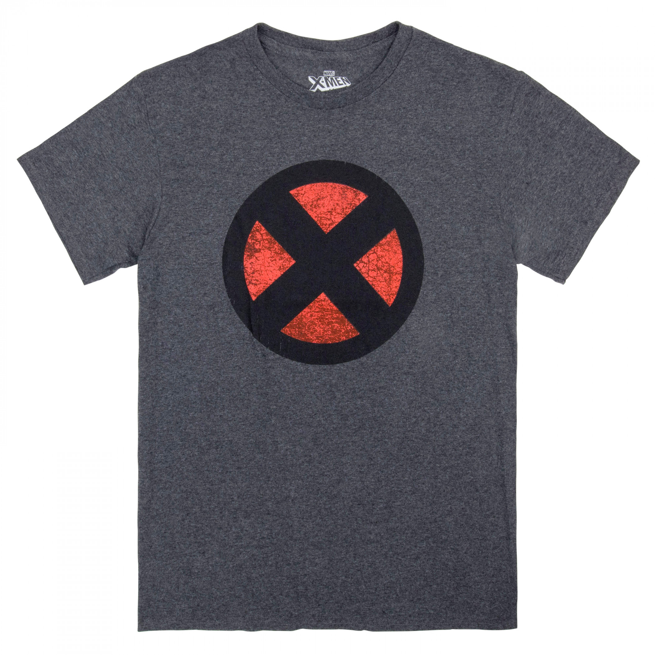 X-Men Distressed Symbol Grey T-Shirt