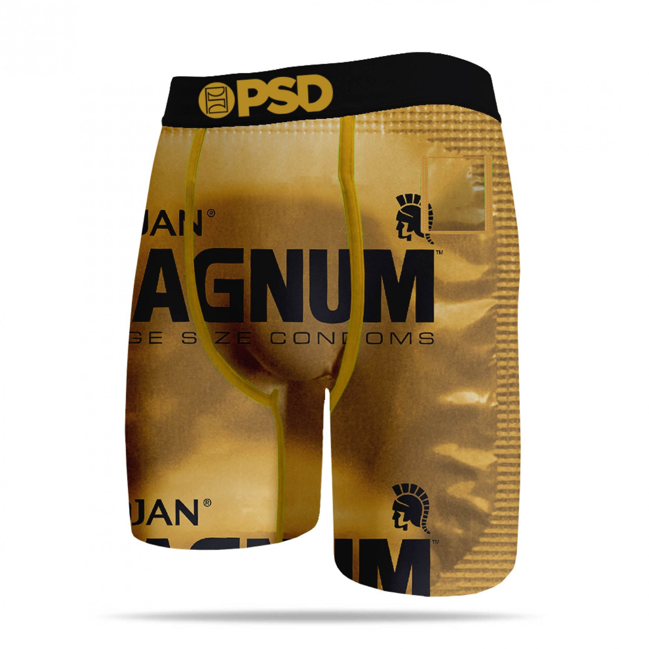Magnum Condoms Wrapper and Logo Symbol Men's PSD Boxer Briefs