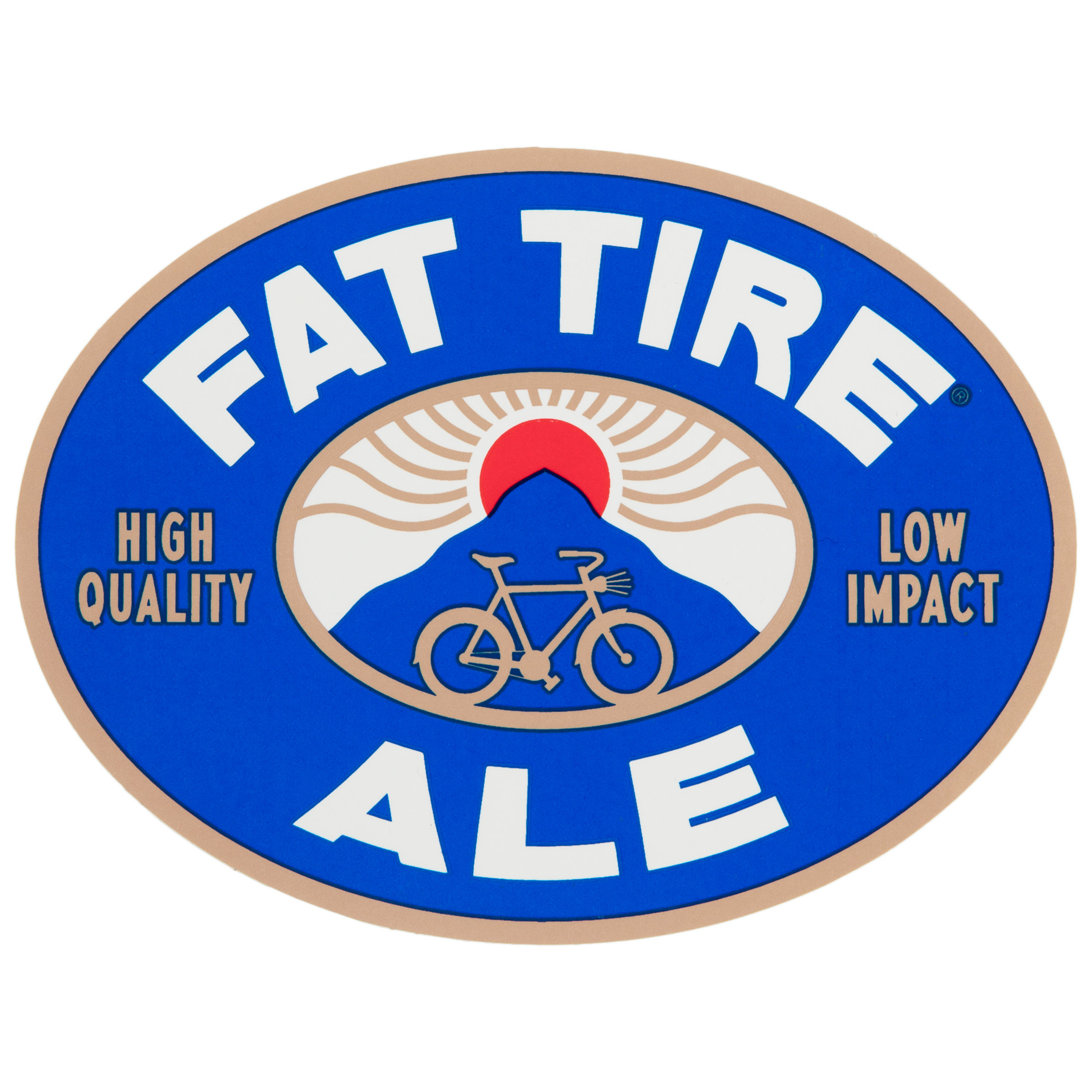 New Belgium Fat Tire Ale Oval Logo Sticker
