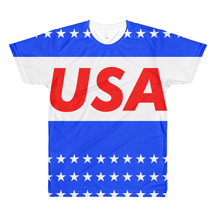 Premium Quality USA Stars All Over Print Men's T-Shirt