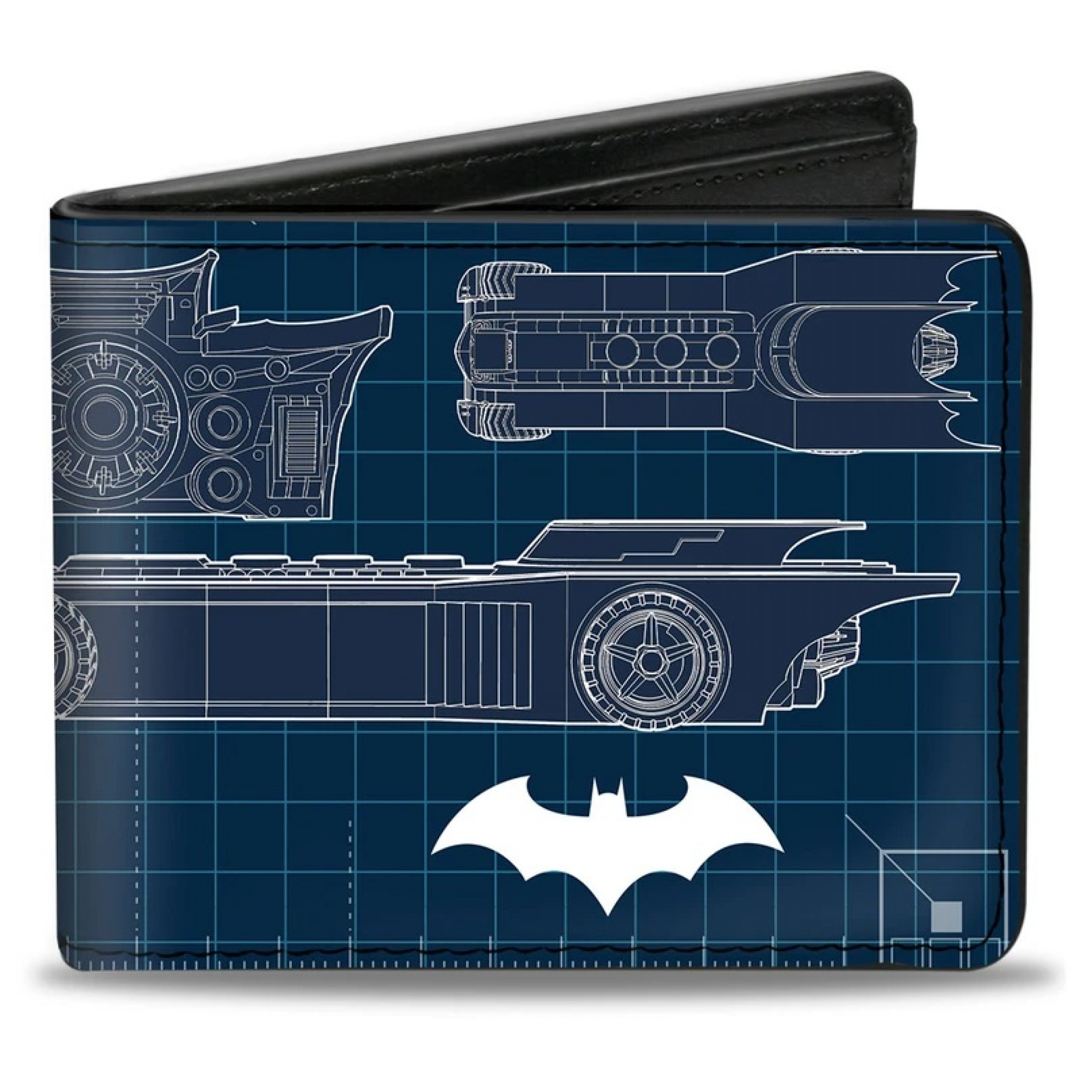 Batman Batmobile Blueprints Bi-Fold Wallet