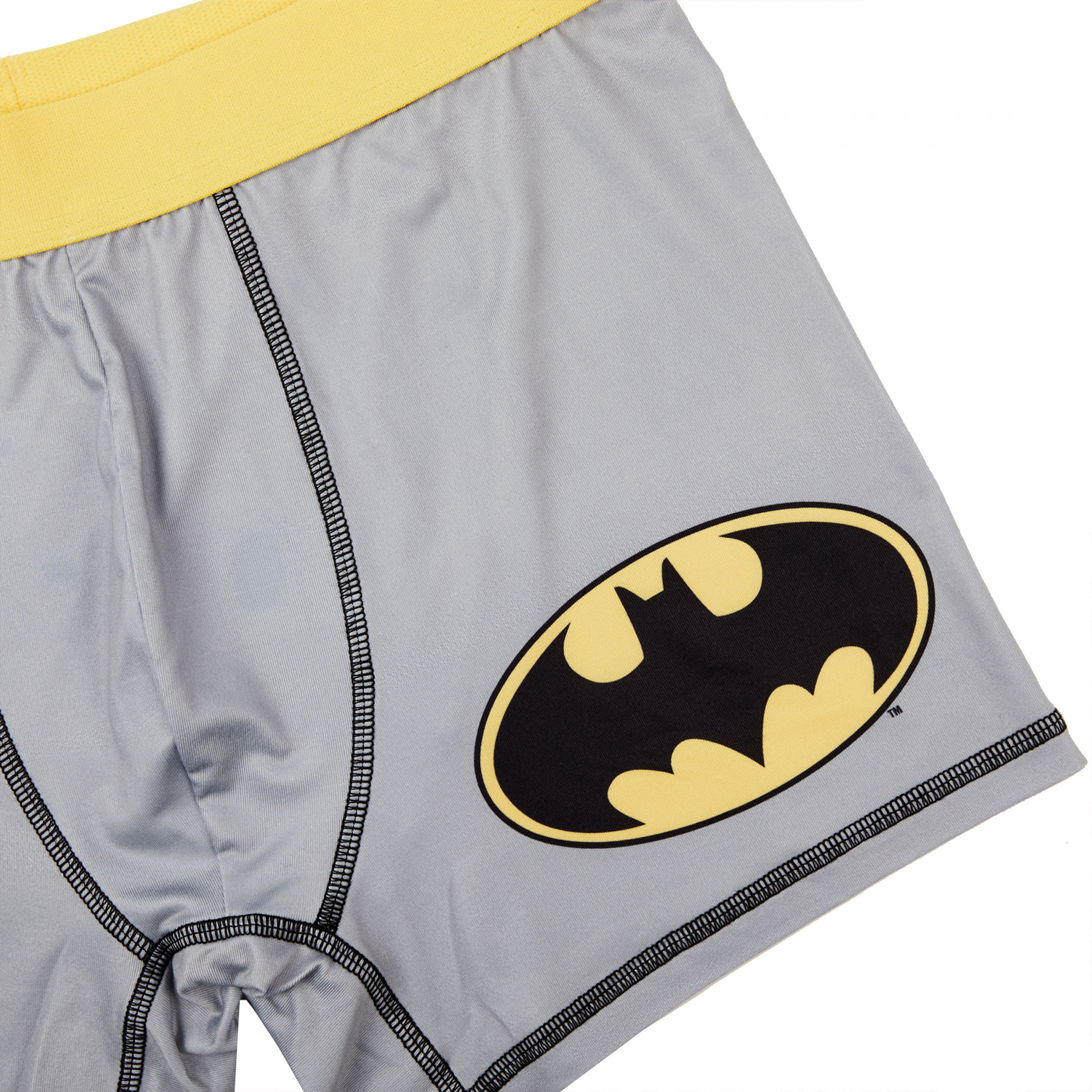 Batman Classic Logo Grey Colorway Men's Underwear Boxer Briefs