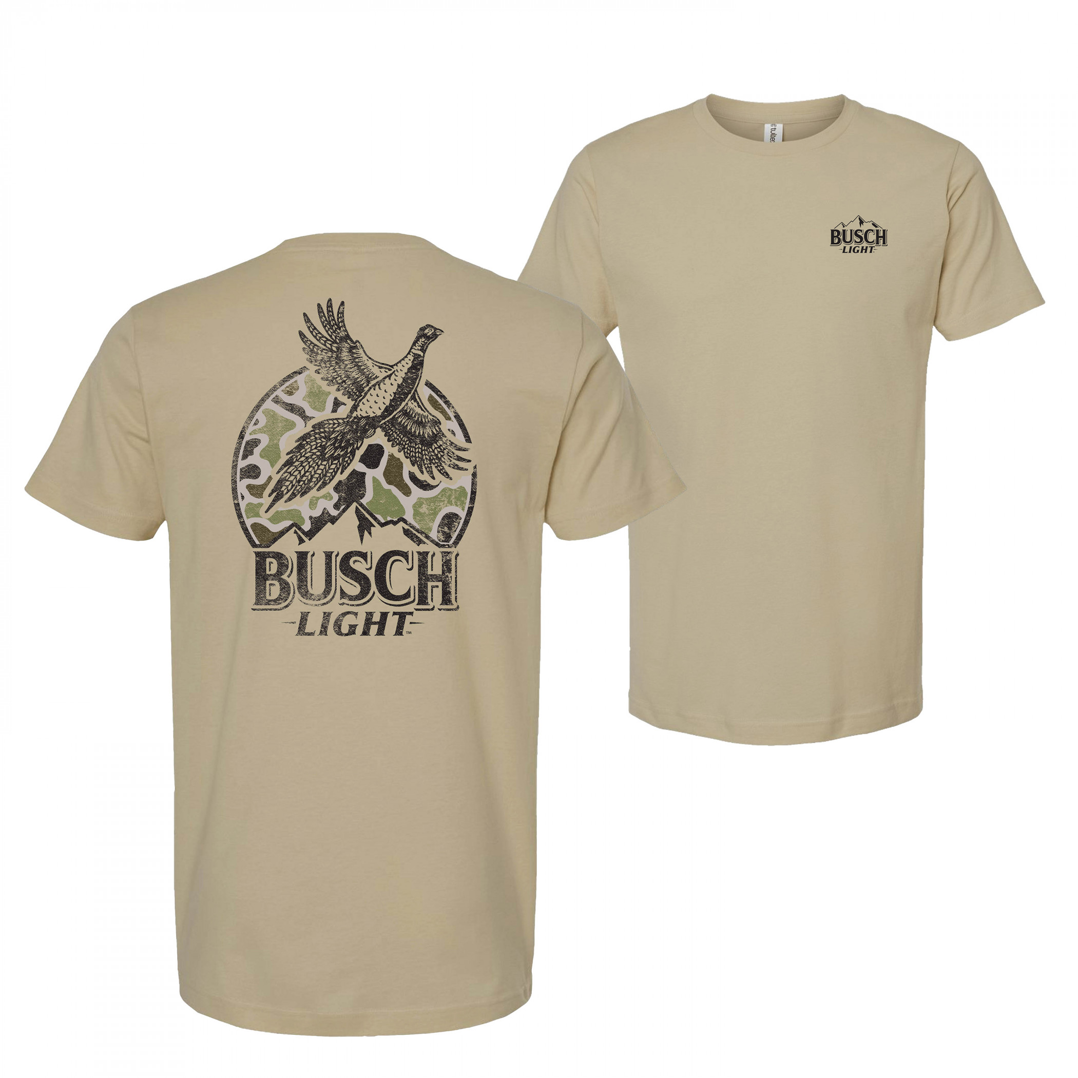 Busch Light Pheasant Hunting Camo Logo T-Shirt