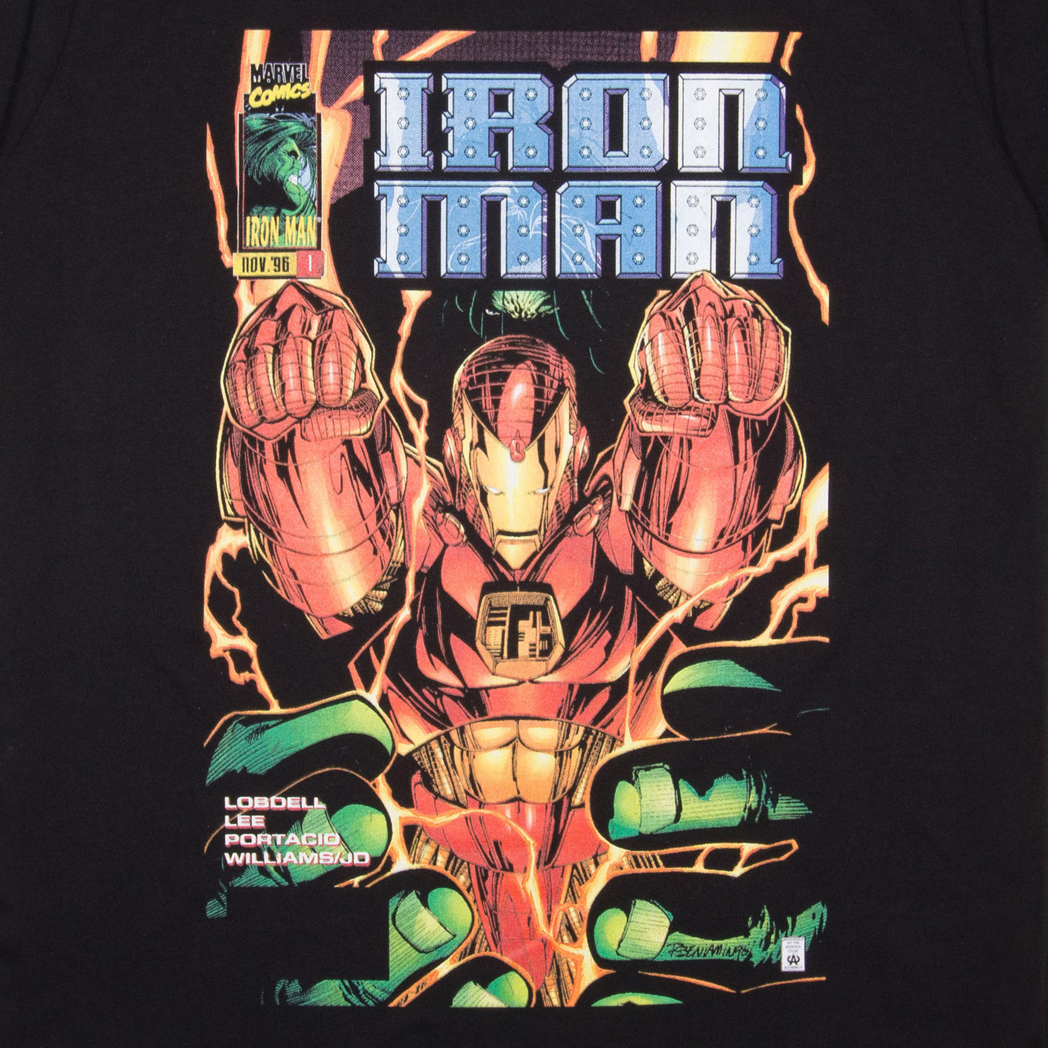 Iron Man in Fist Flight Marvel Comic Cover T-Shirt