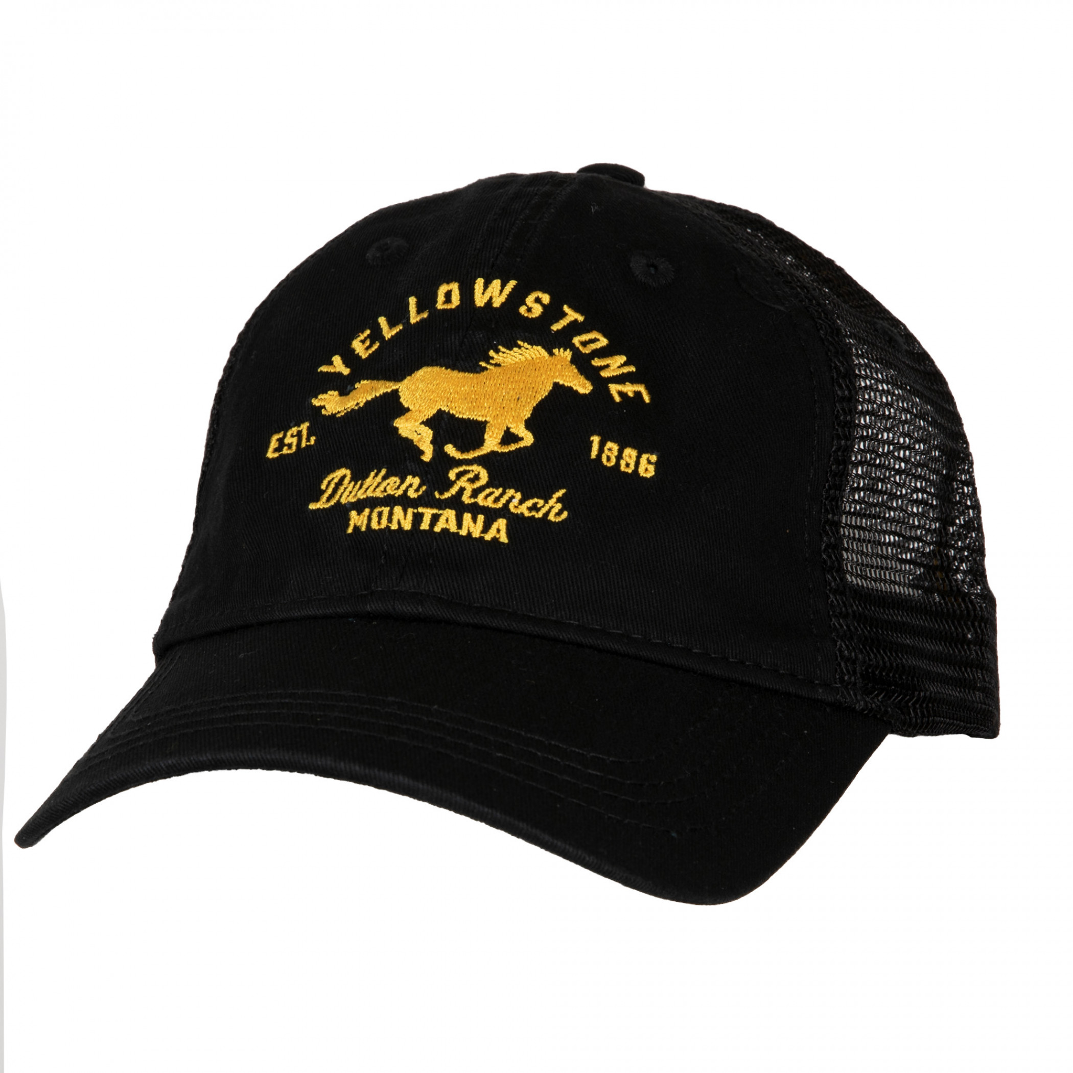 Yellowstone Dutton Ranch Bronco Logo Adjustable Trucker Hat