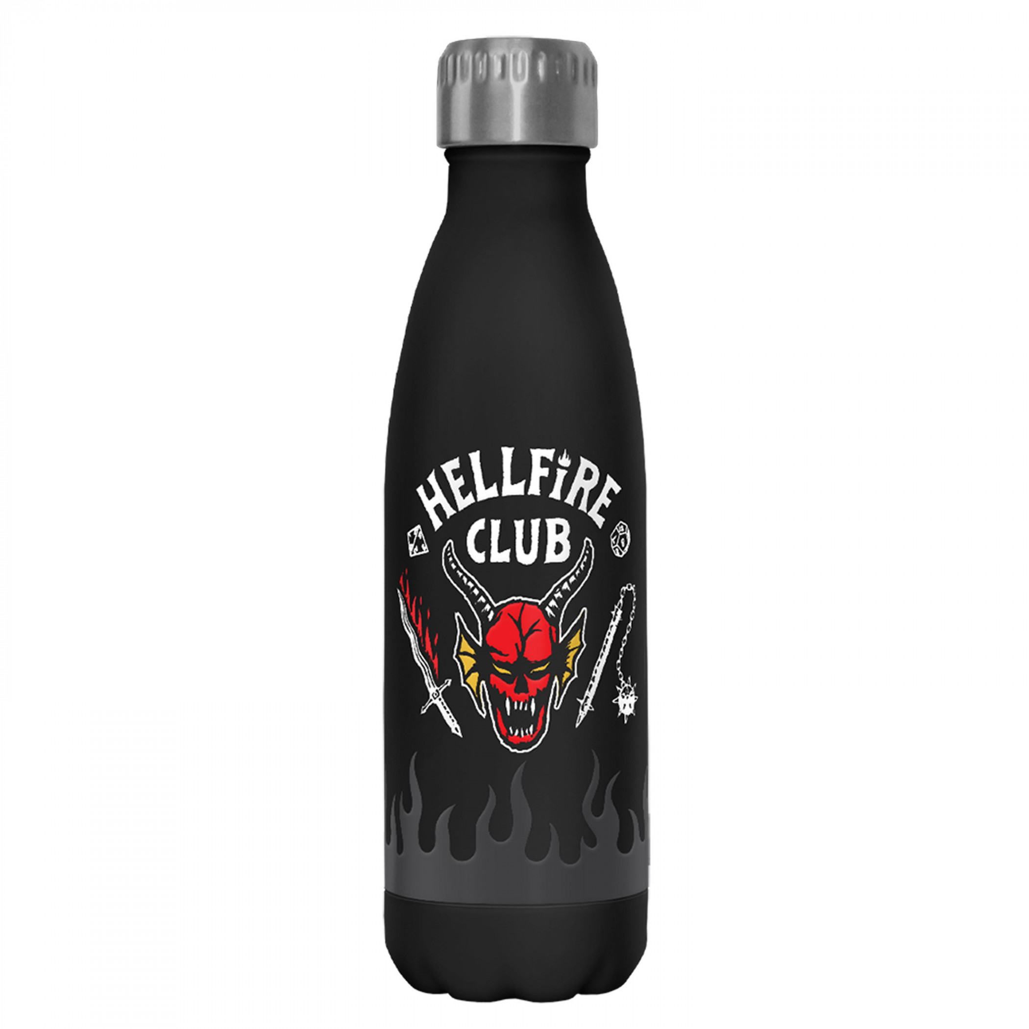 Stranger Things Hellfire Club Black Colorway 17oz Steel Water Bottle