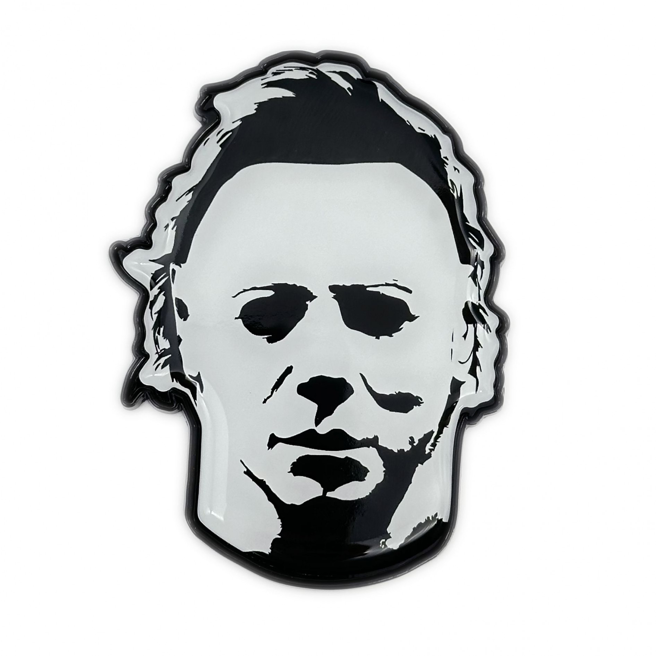 Halloween Michael Myers Mask Metal Car Emblem