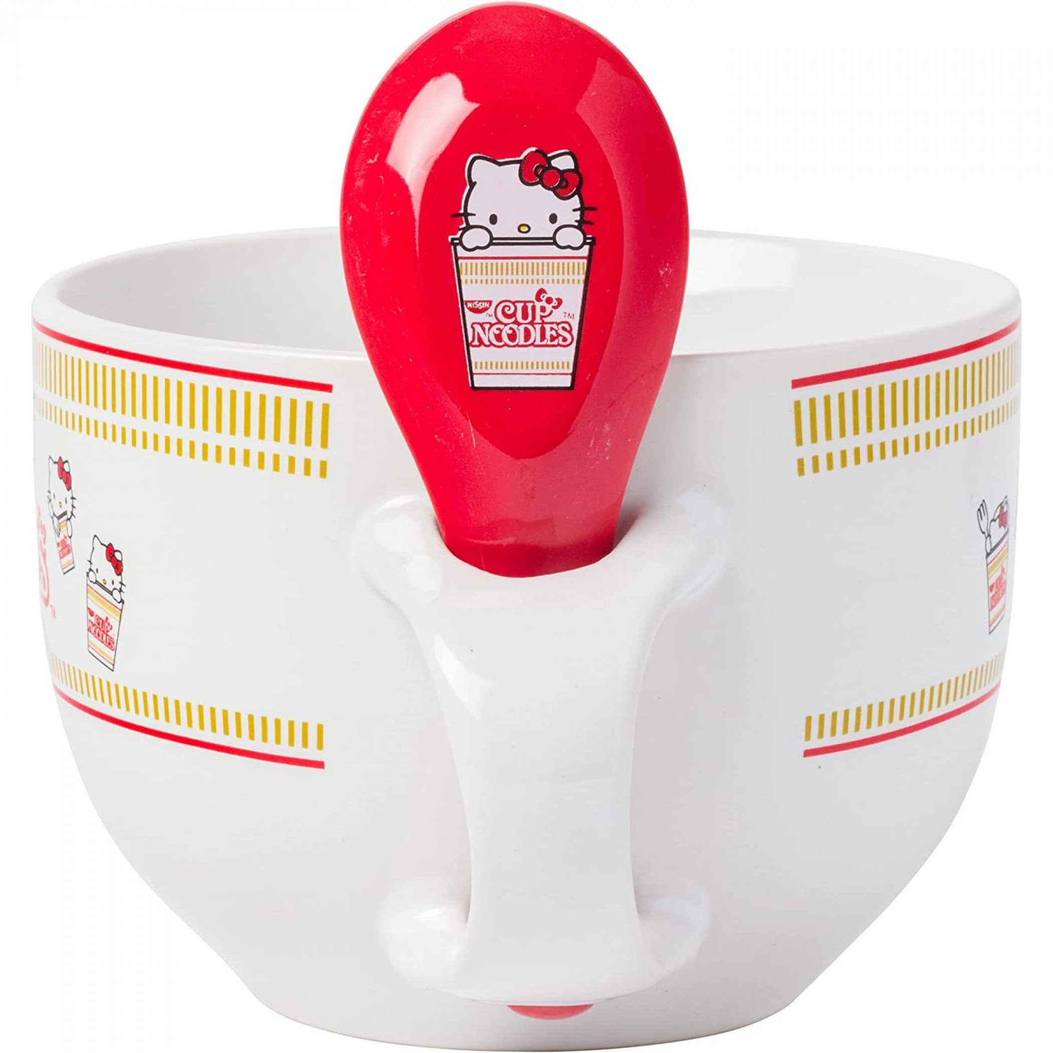 Hello Kitty X Cup Noodles Ceramic Soup Mug with Spoon