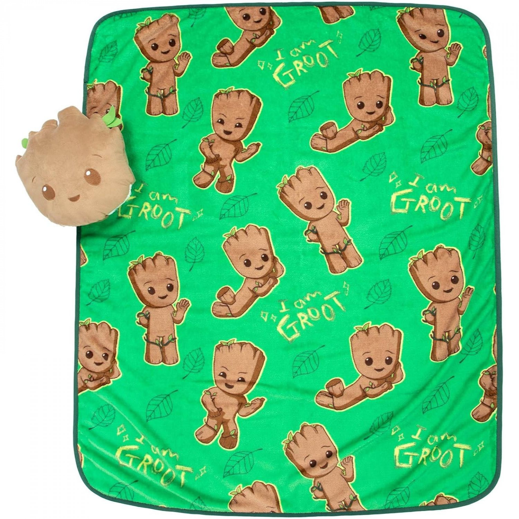 Guardians of The Galaxy Baby Groot Nogginz Pillow and Travel Throw Set
