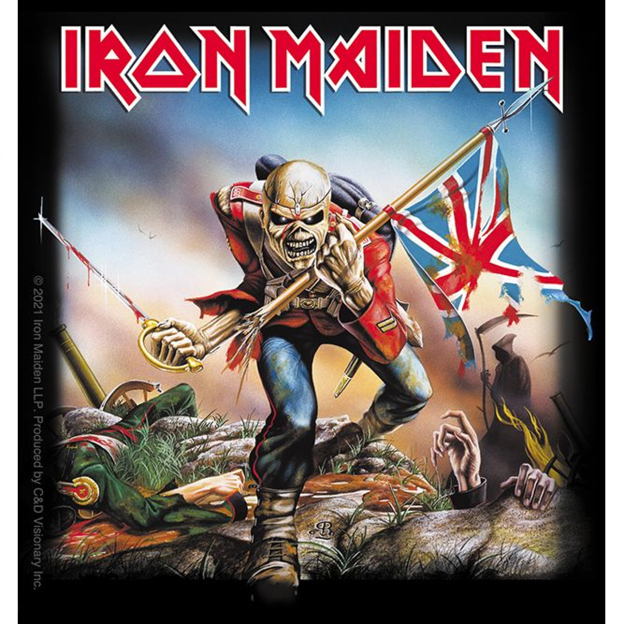 Iron Maiden Raising Hell 4"x4.25" Sticker