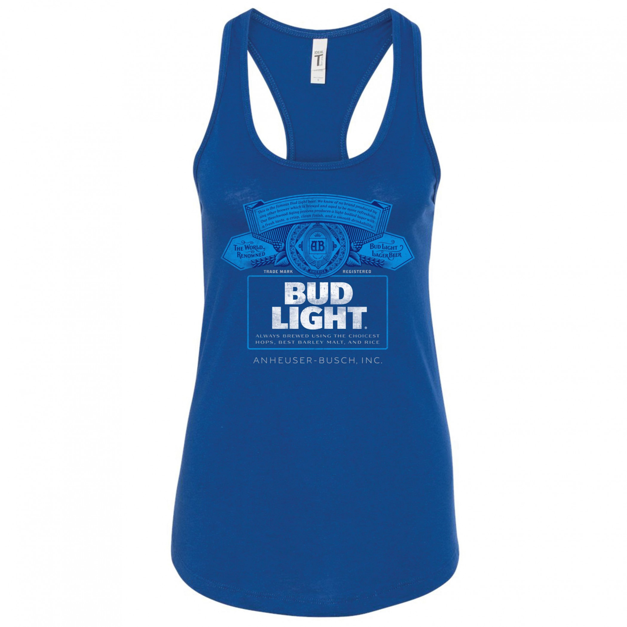 Bud Light Label Logo Women's Racerback Tank Top