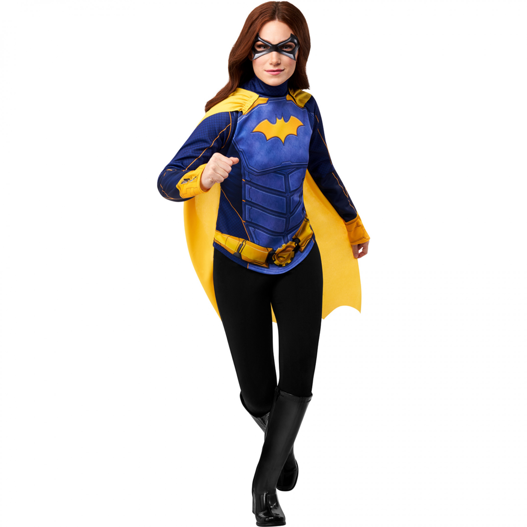 Batgirl Costume Top with Cape and Mask