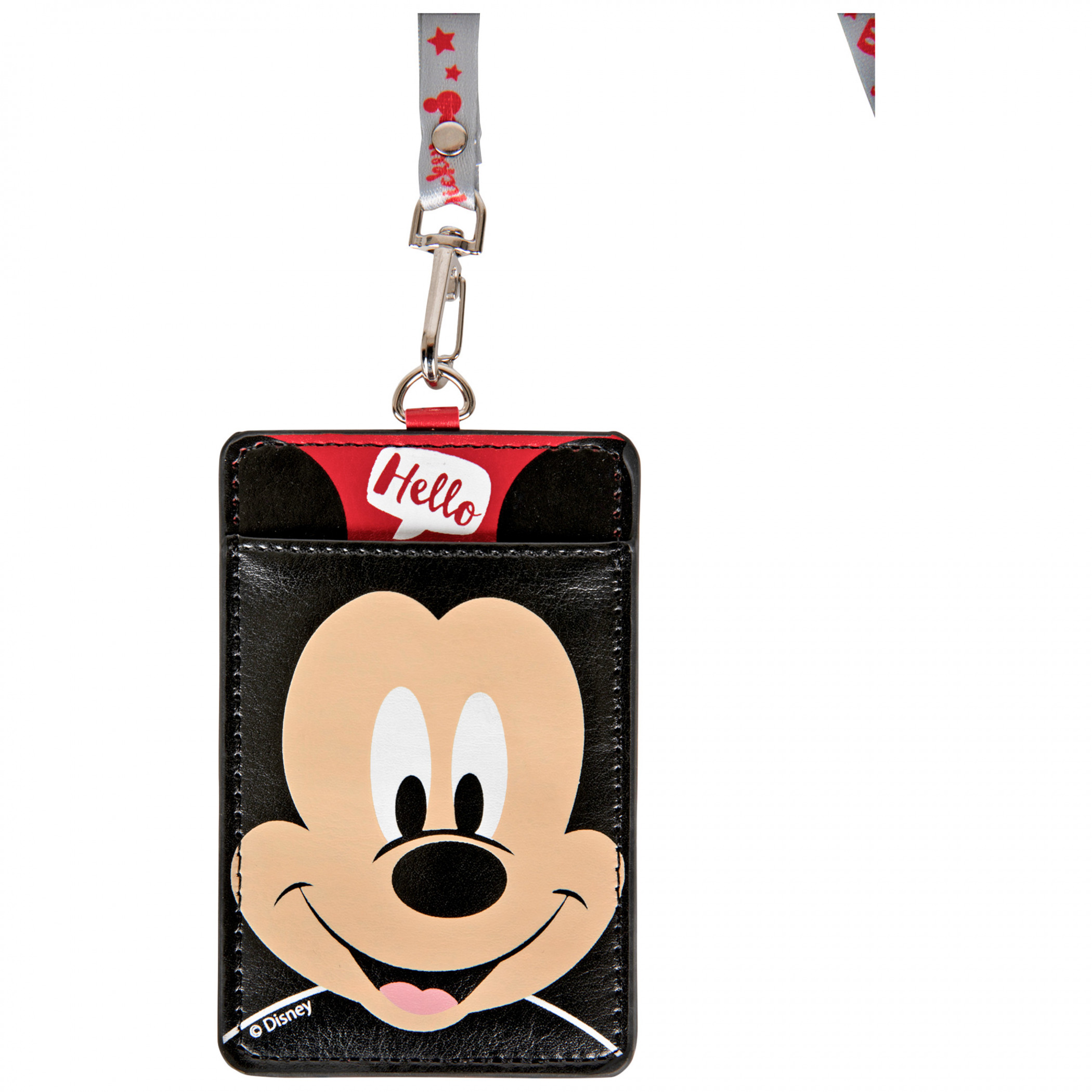 Disney Mickey Mouse Character Head ID Card Holder Lanyard