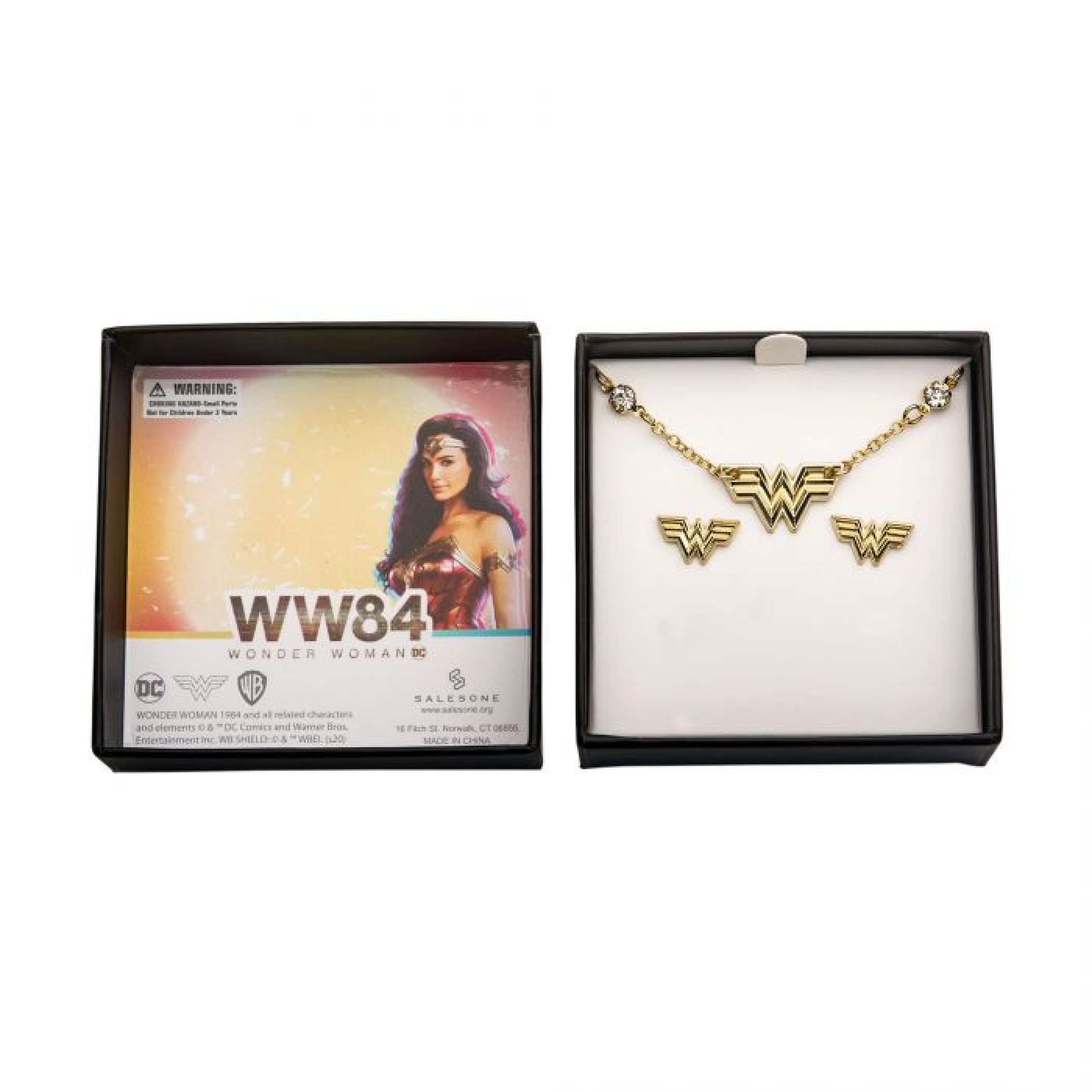 DC Comics Wonder Woman 1984 Necklace and Earrings Set