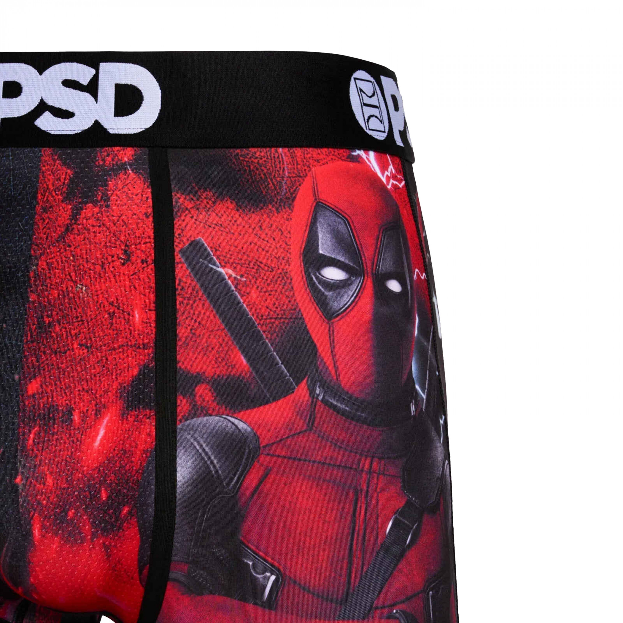 Deadpool Black and Red Collage PSD Boxer Briefs