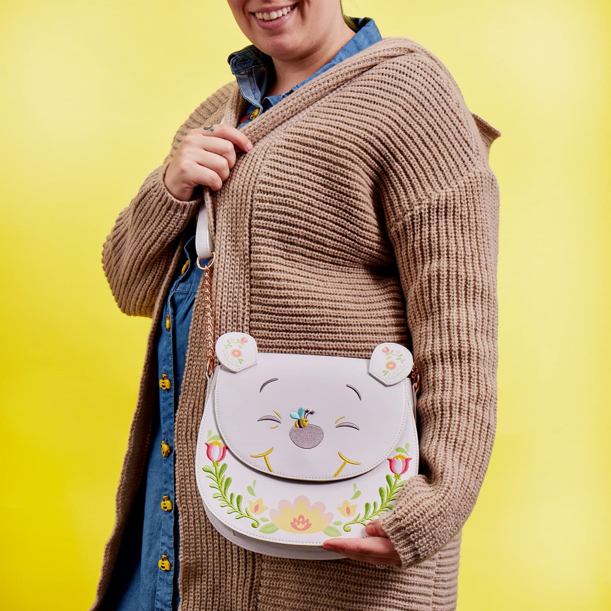 Winnie the Pooh Folk Floral Crossbody Bag by Loungefly
