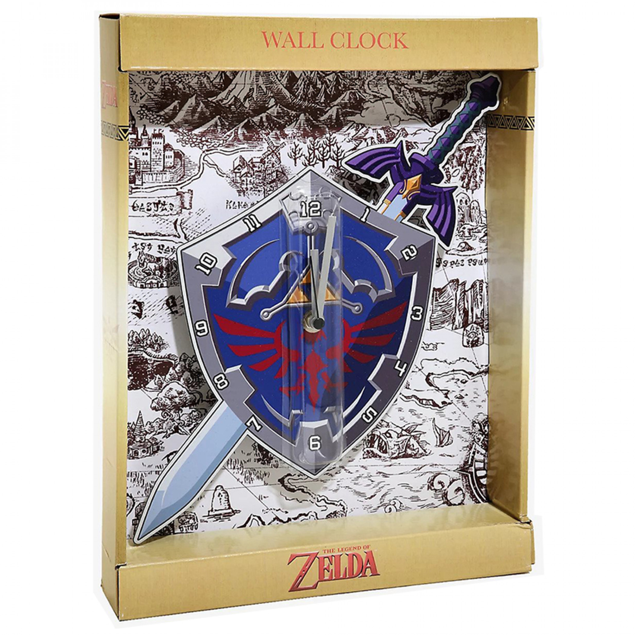 Nintendo Legend of Zelda Link's Shield and Sword Wall Clock