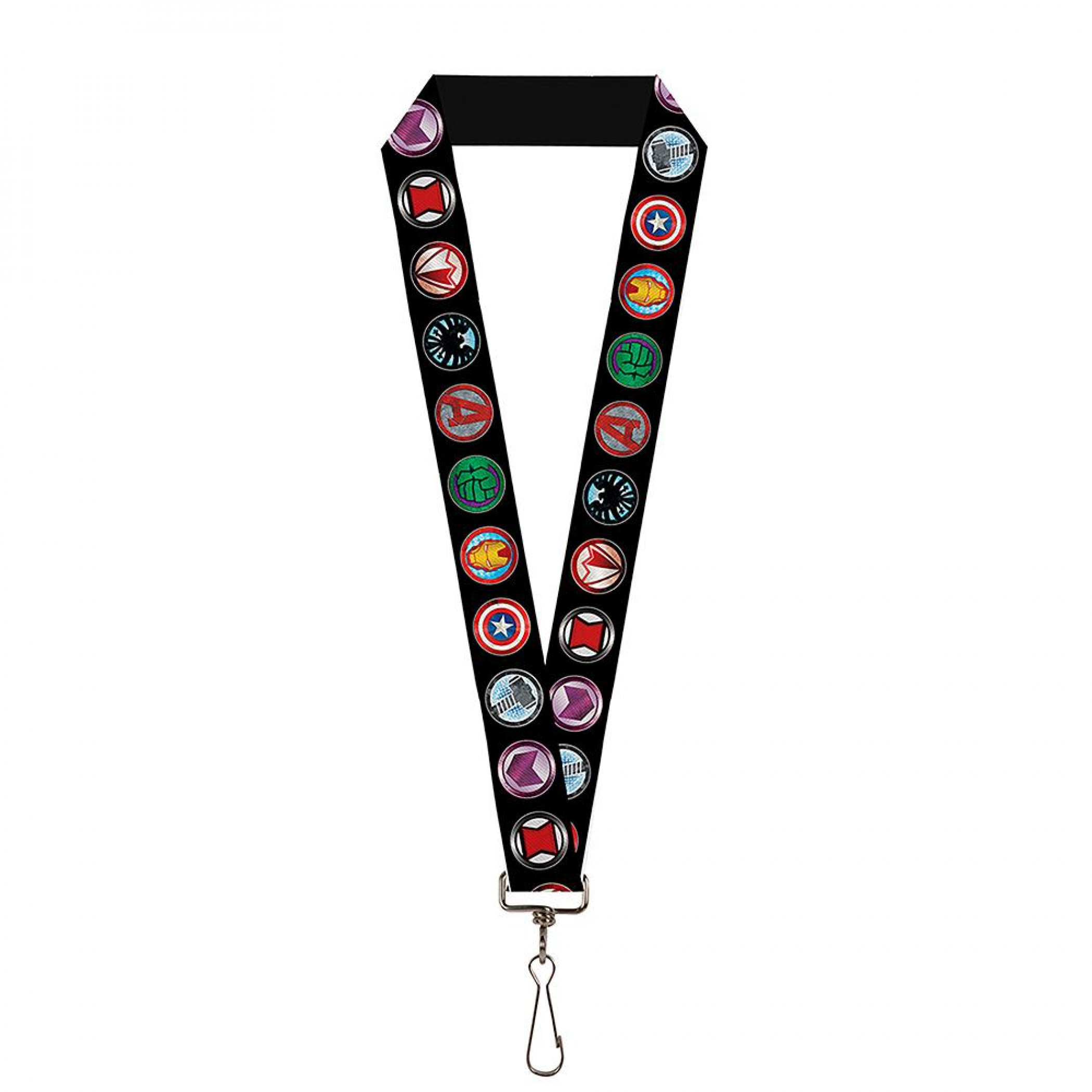 Marvel Avengers Heroes Logos Lanyard