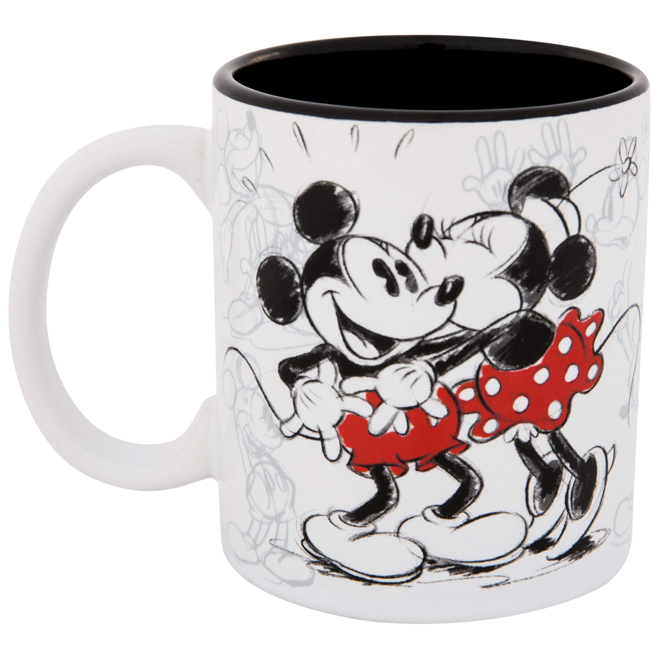 Mickey and Minnie Mouse Kissy Sketch 11oz. Mug