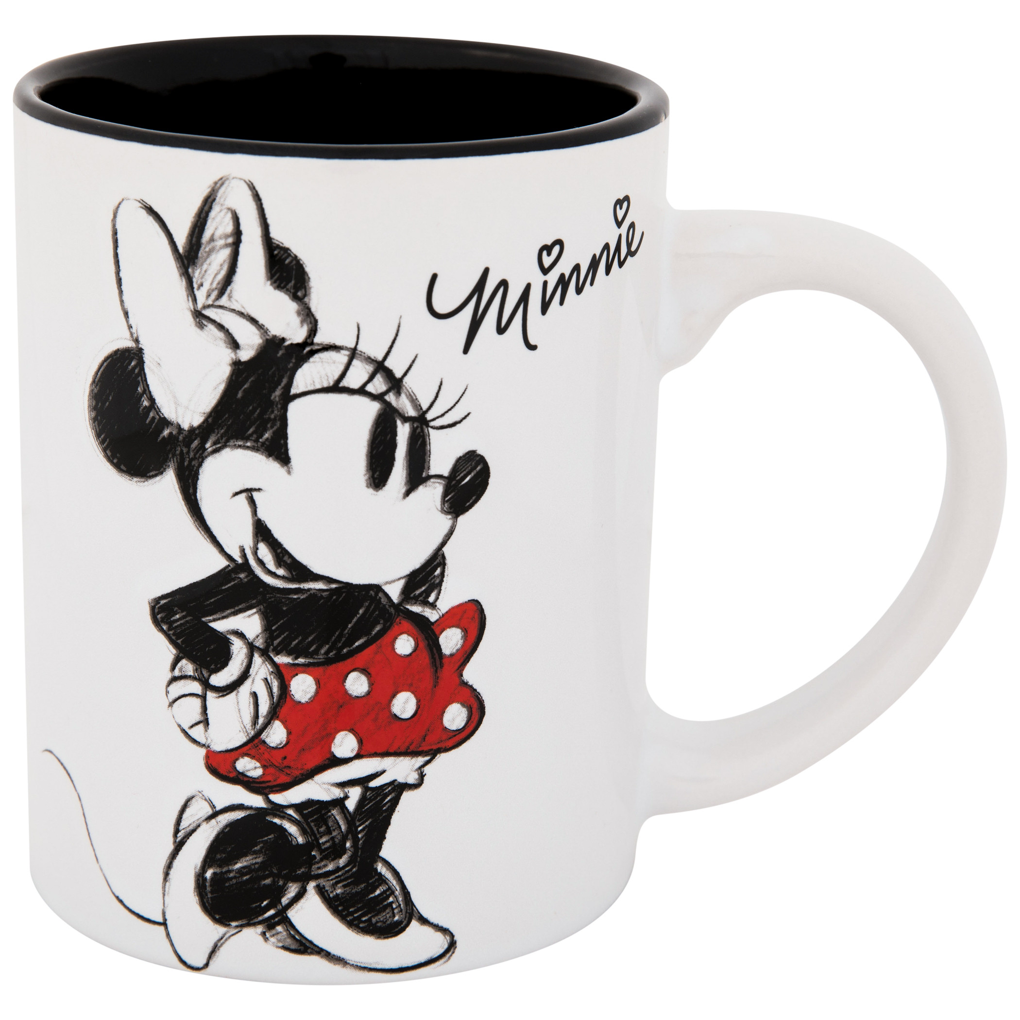 Mickey and Minnie Mouse Classic Sketches 14oz. Relief Mug