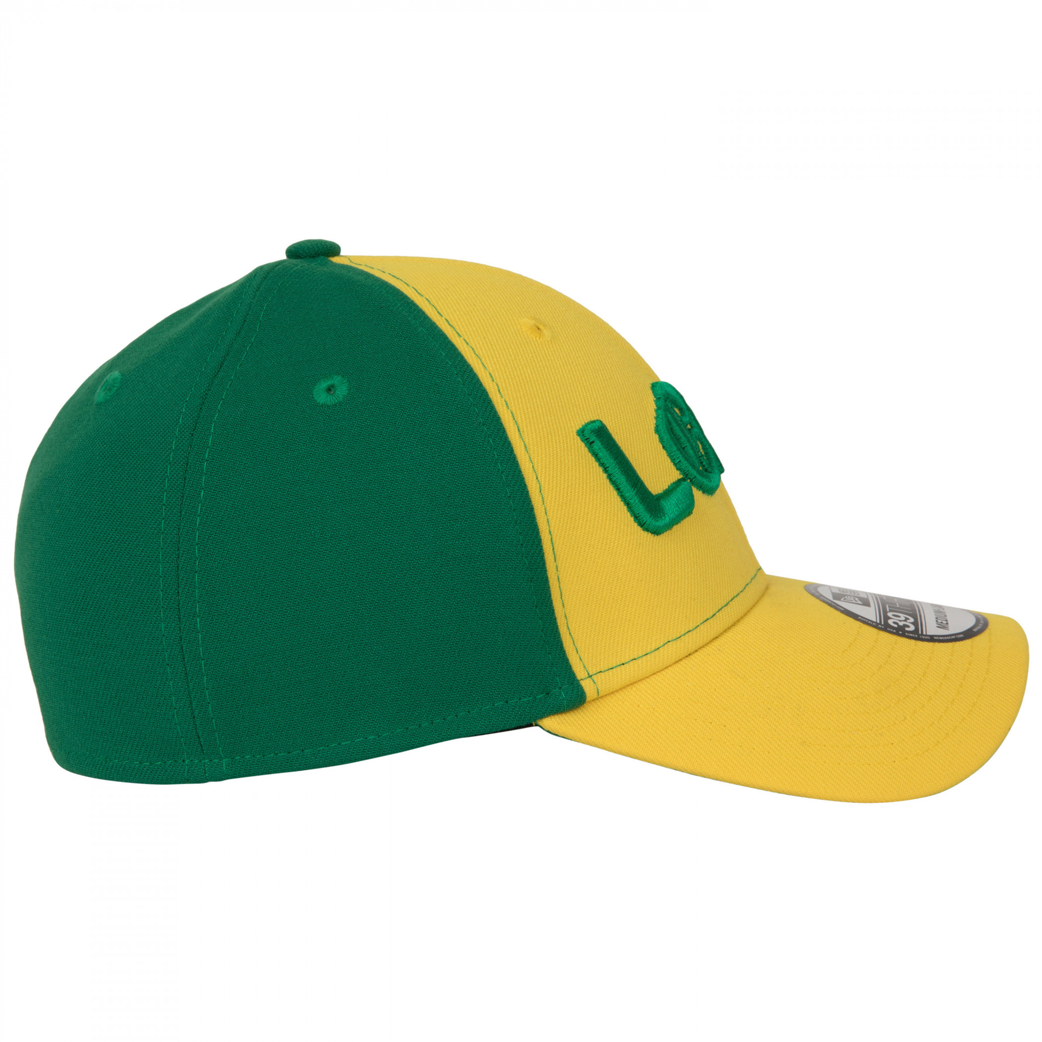 Loki Marvel Studios Yellow & Green Colorway New Era 39Thirty Fitted Hat