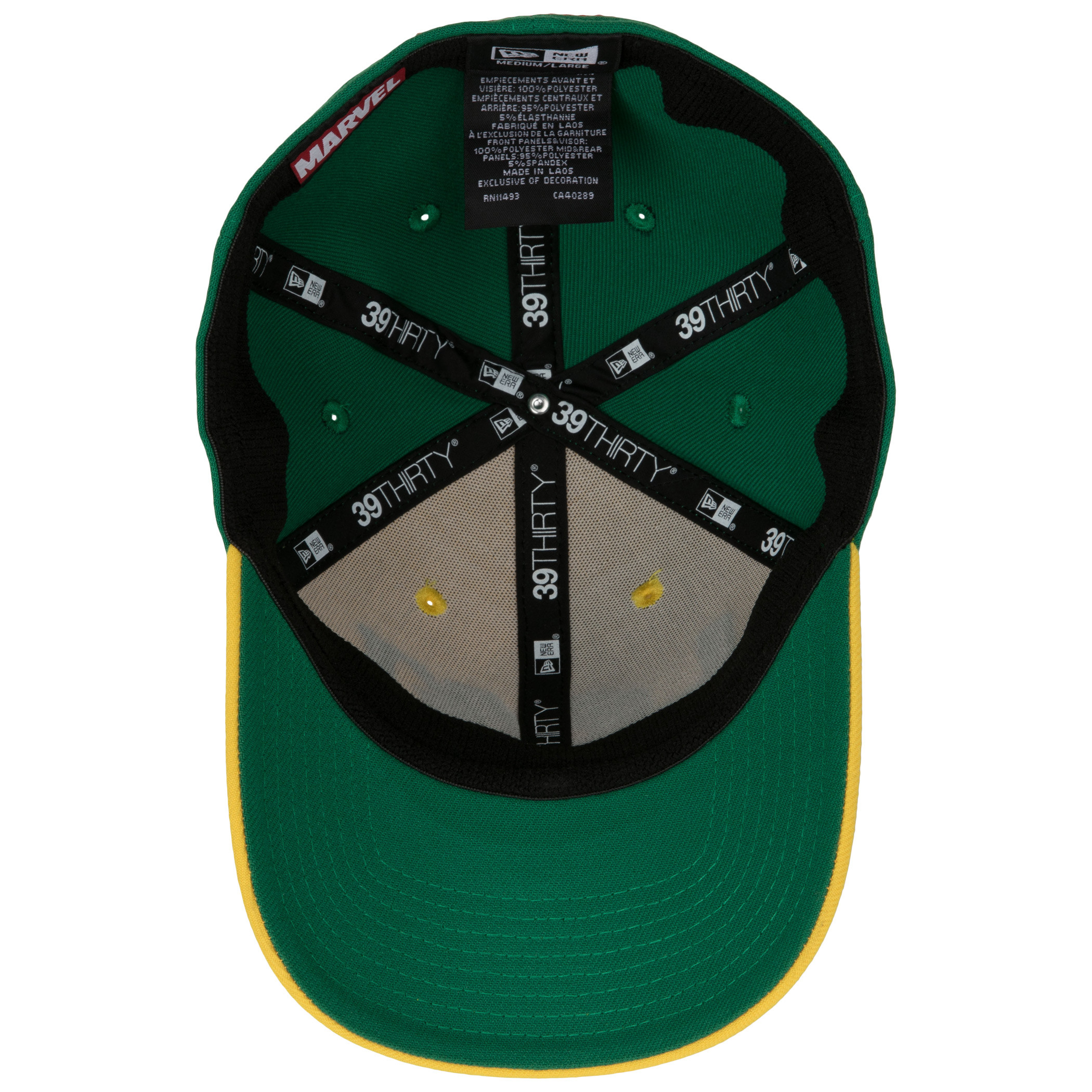 Loki Marvel Studios Yellow & Green Colorway New Era 39Thirty Fitted Hat