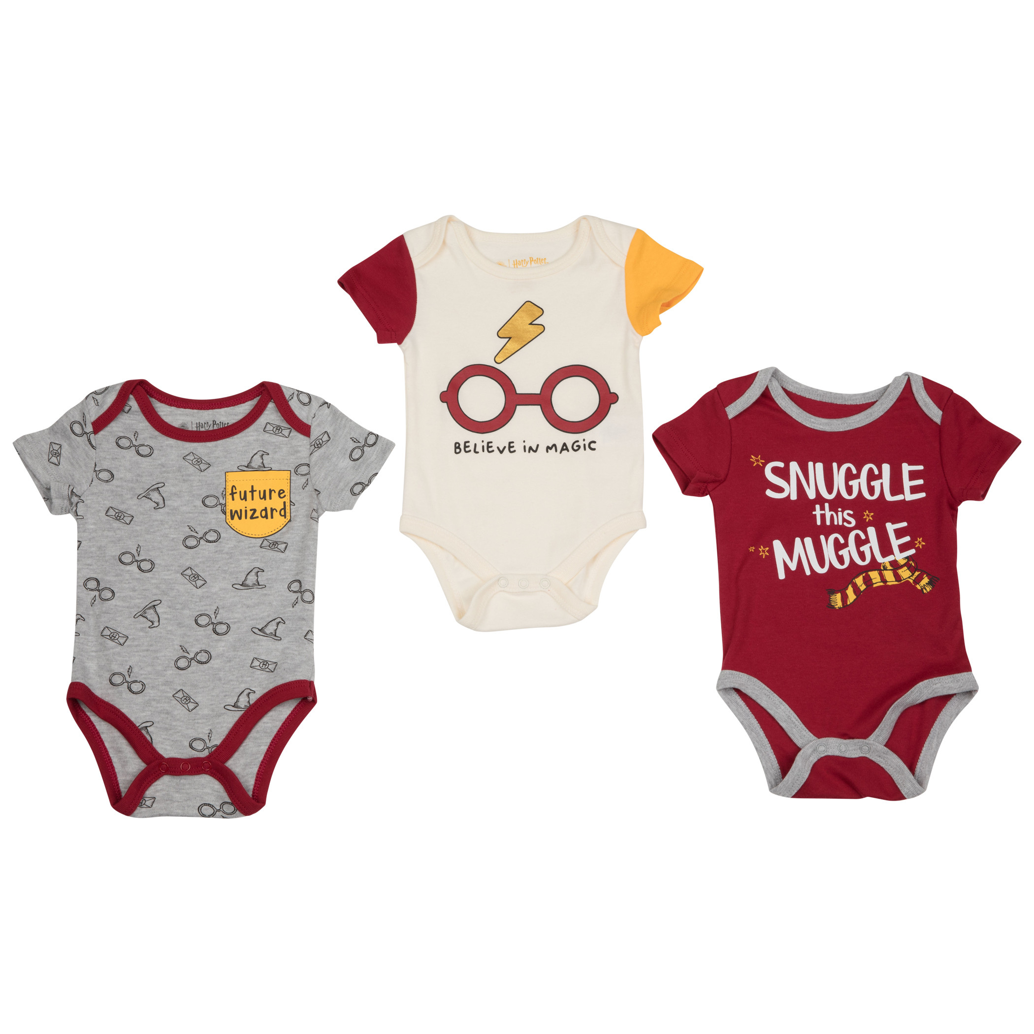 Harry Potter Snuggle This Muggle Infant Bodysuit 3-Pack