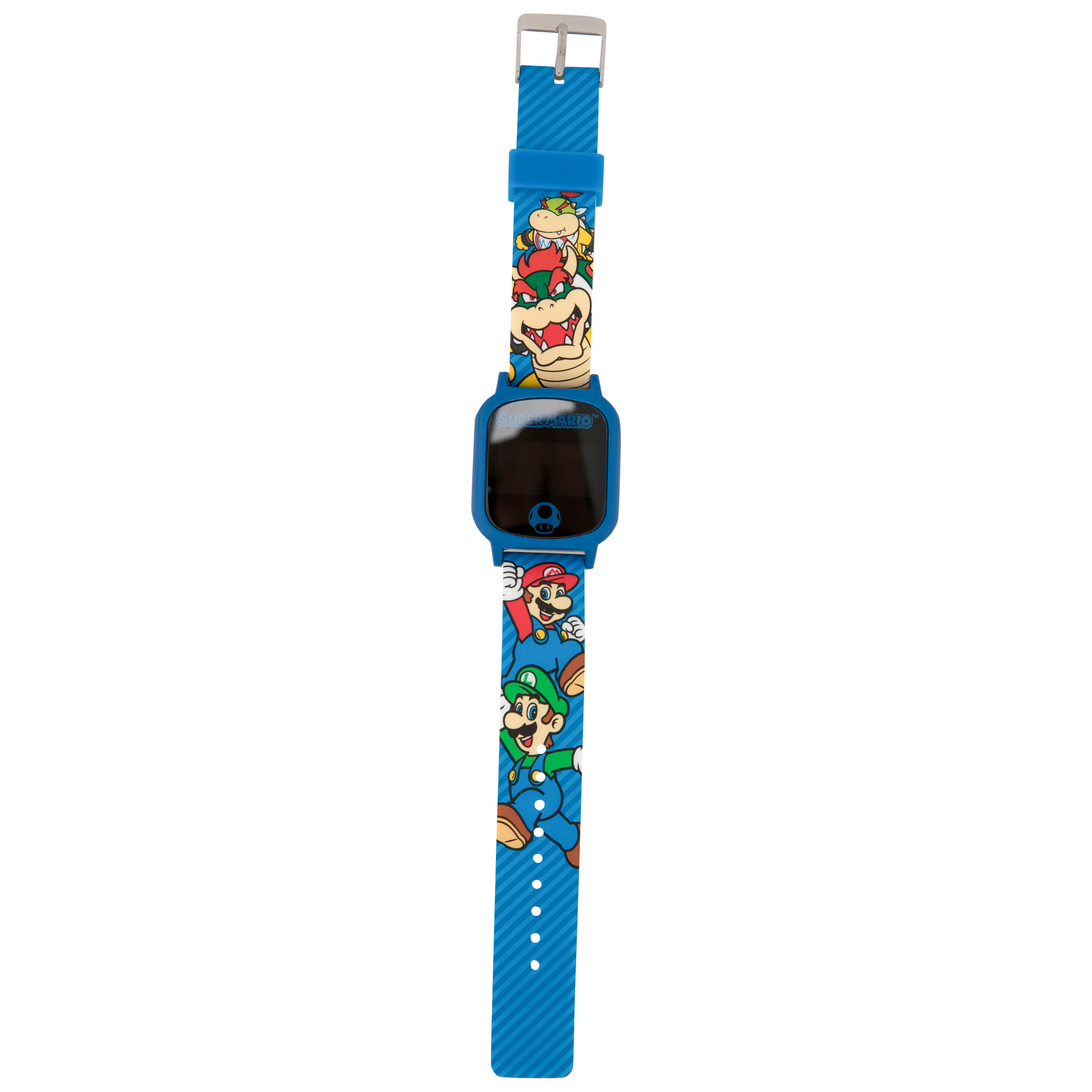 Super Mario Bros. and Bowser LCD Kid's Watch with Silicone Band
