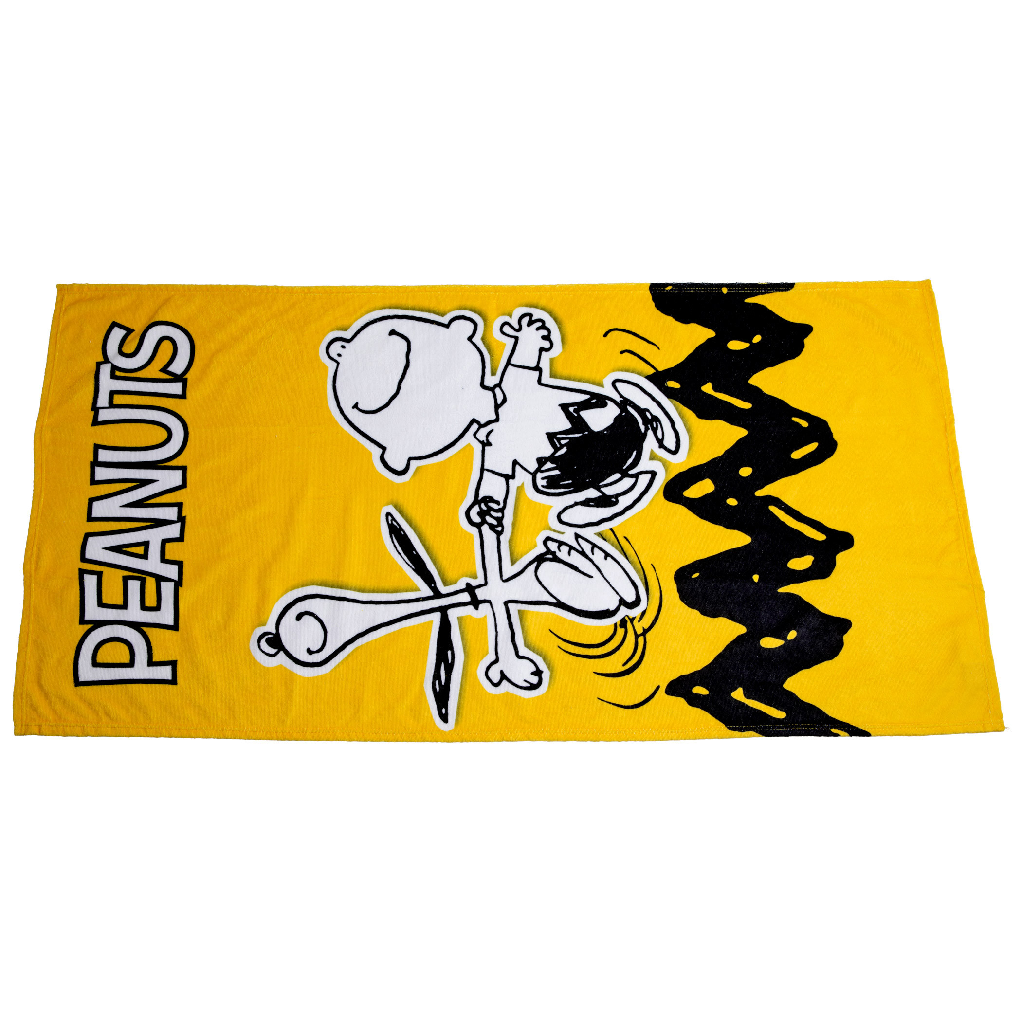 Peanuts Charlie Brown and Snoopy Dancing Stripe 30"x60" Beach Towel