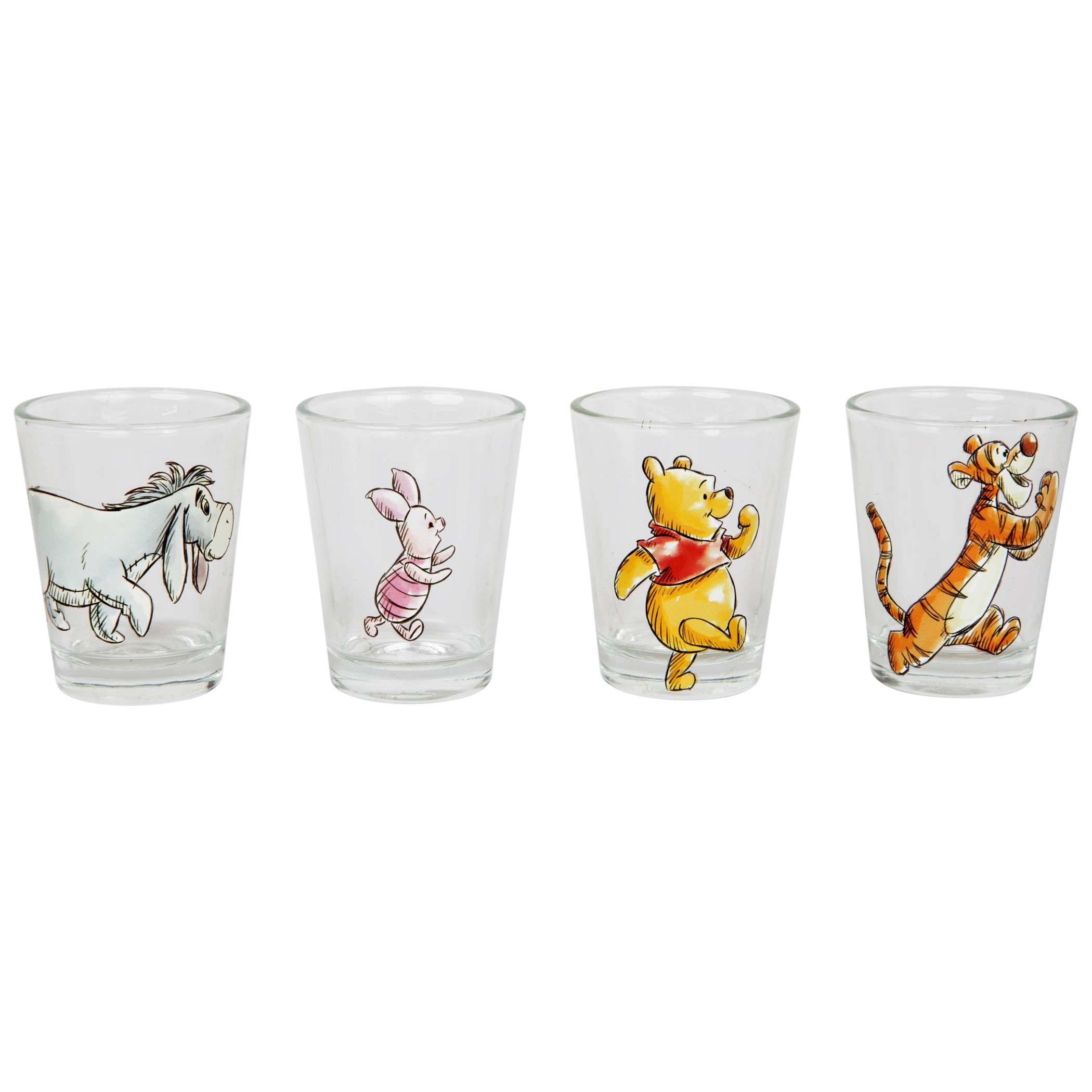 Winnie the Pooh Group 4-Pack Shot Glass Set