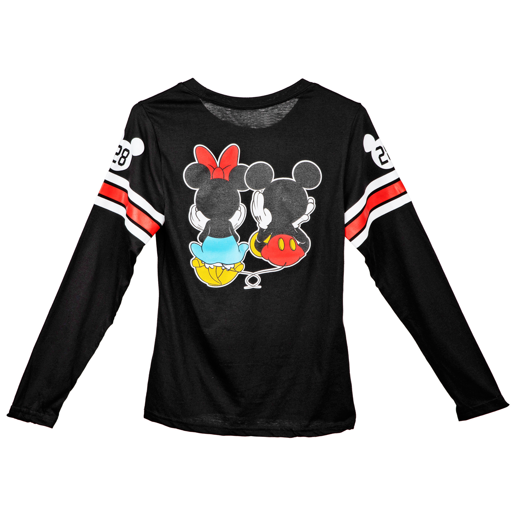 Disney Mickey & Minnie Mouse Two of a Kind Juniors Long Sleeve Shirt
