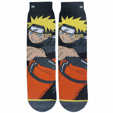 Naruto Shippuden Uzumaki Naruto Character Print Sublimated Crew Socks