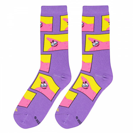 SpongeBob SquarePants Savage Patrick Star Meme Face Crew Socks