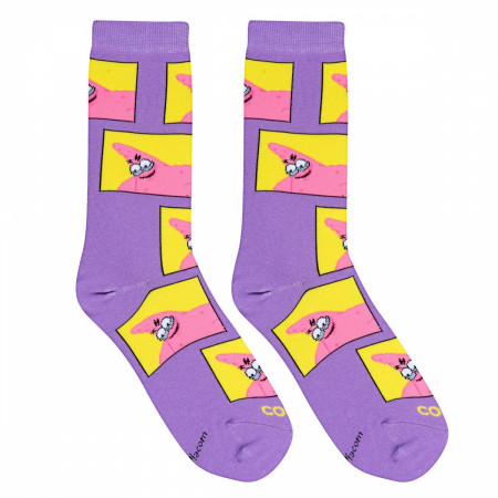 SpongeBob SquarePants Savage Patrick Star Meme Face Crew Socks