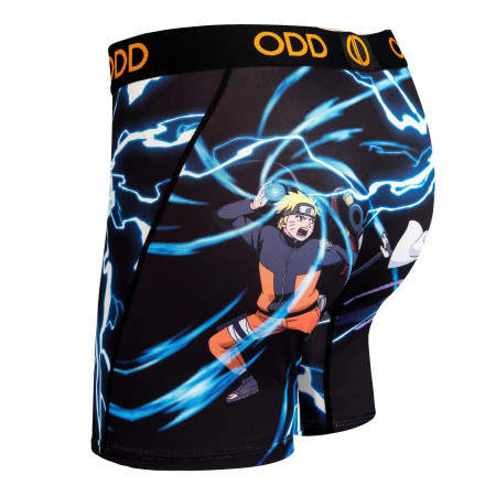 Naruto Shippuden Naruto vs Sasuke Print Men's Boxer Briefs