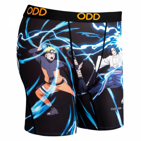 Naruto Shippuden Naruto vs Sasuke Print Men's Boxer Briefs