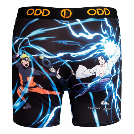 Naruto Shippuden Naruto vs Sasuke Print Men's Boxer Briefs