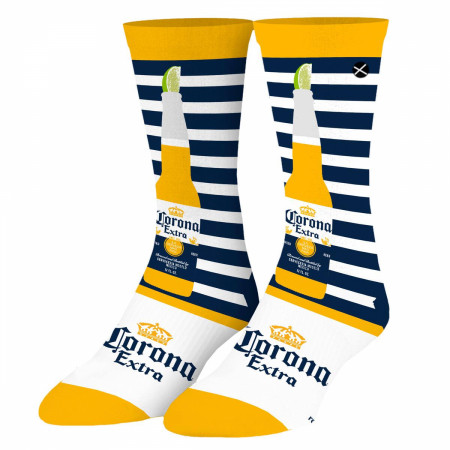 Corona Extra Striped Lime Crew Socks
